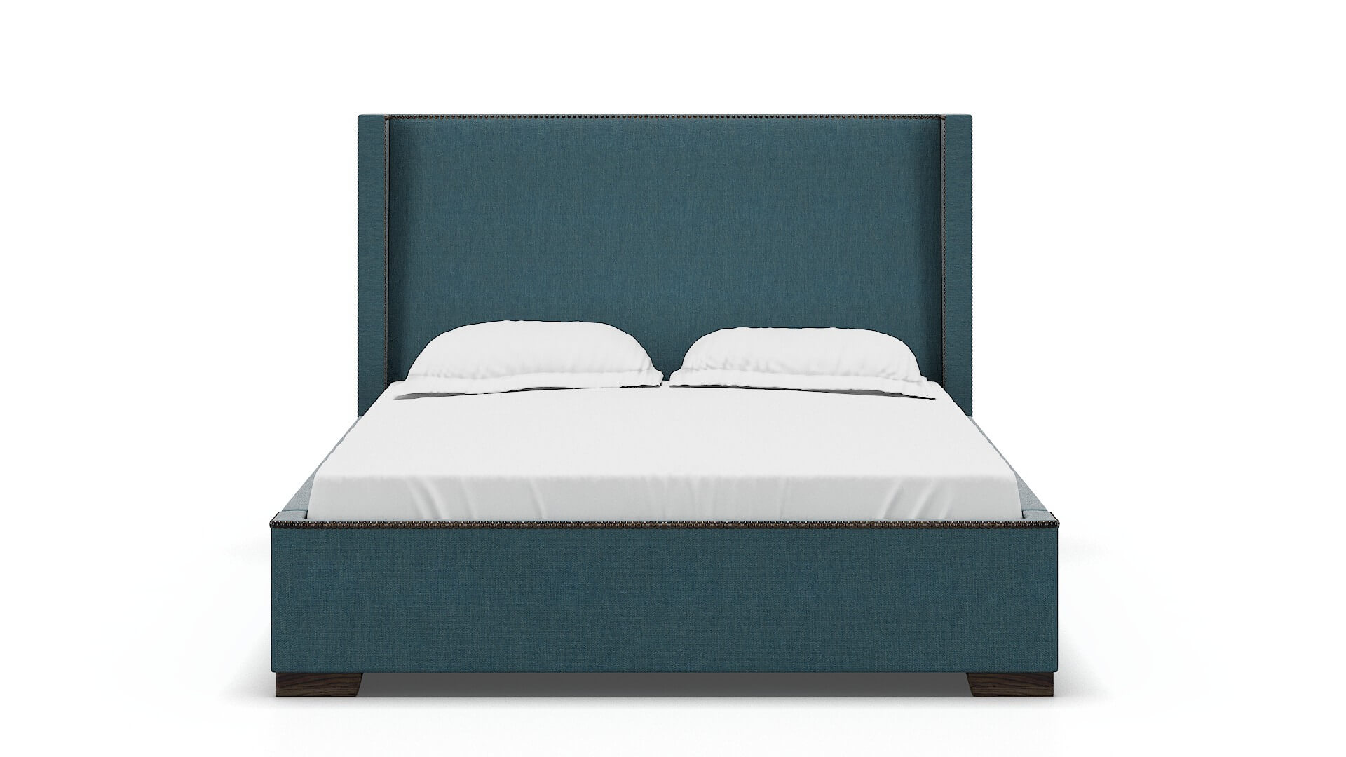 Bria Hepburn Teal Bed espresso legs 1