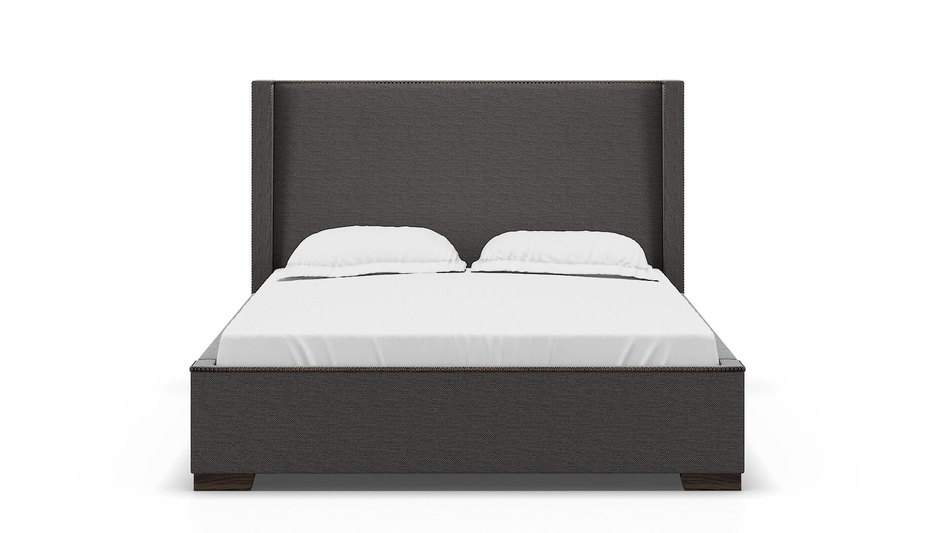 Bria Oscar Charcoal Bed espresso legs 1