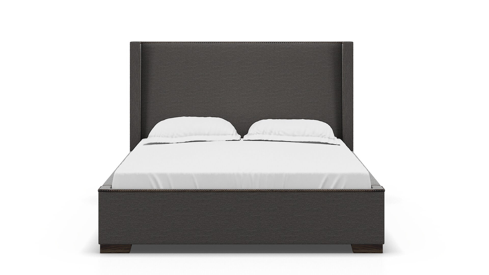 Bria Oscar Grey Bed espresso legs 1