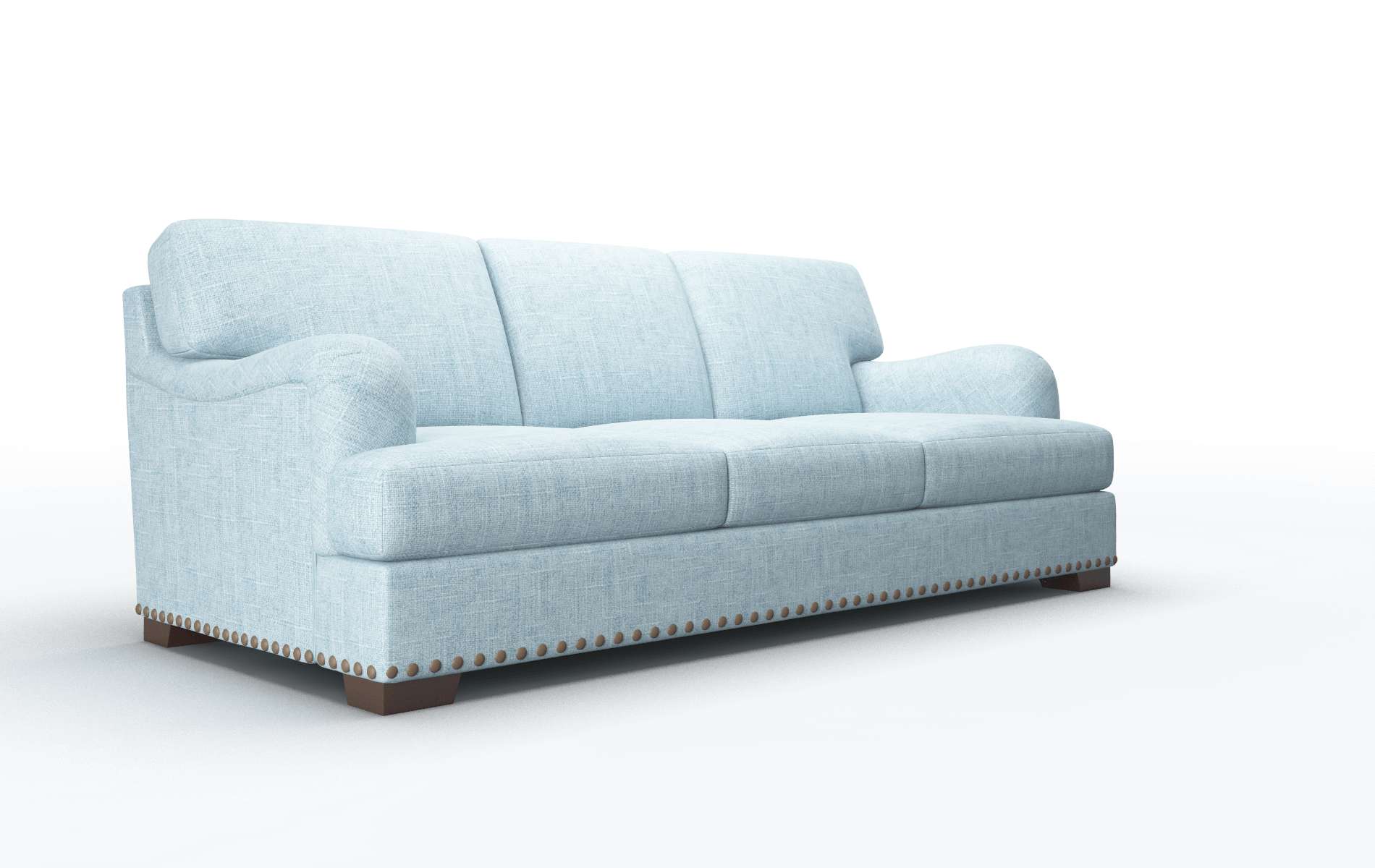 Brighton Atlas Turquoise Sofa espresso legs 2