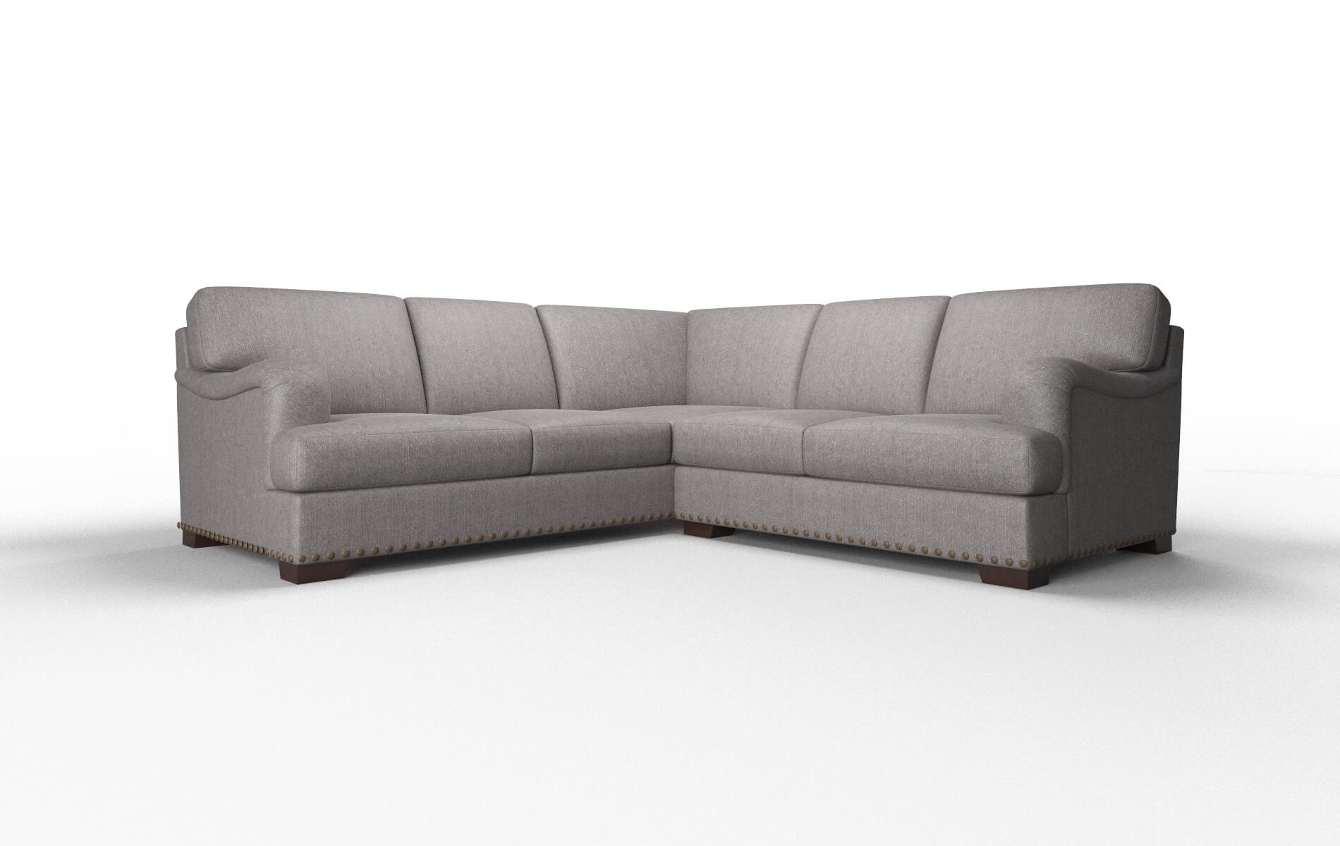 Brighton Atlas_plz Silver Sectional espresso legs 1