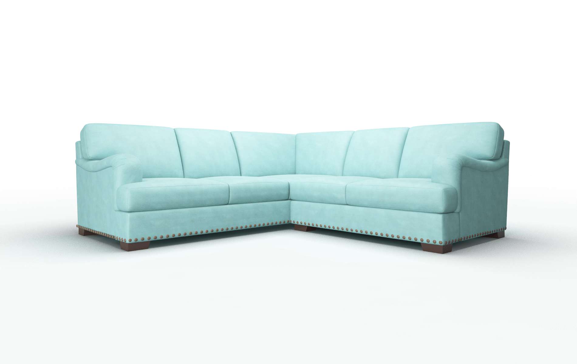 Brighton Avalon_hp Aqua Sectional espresso legs