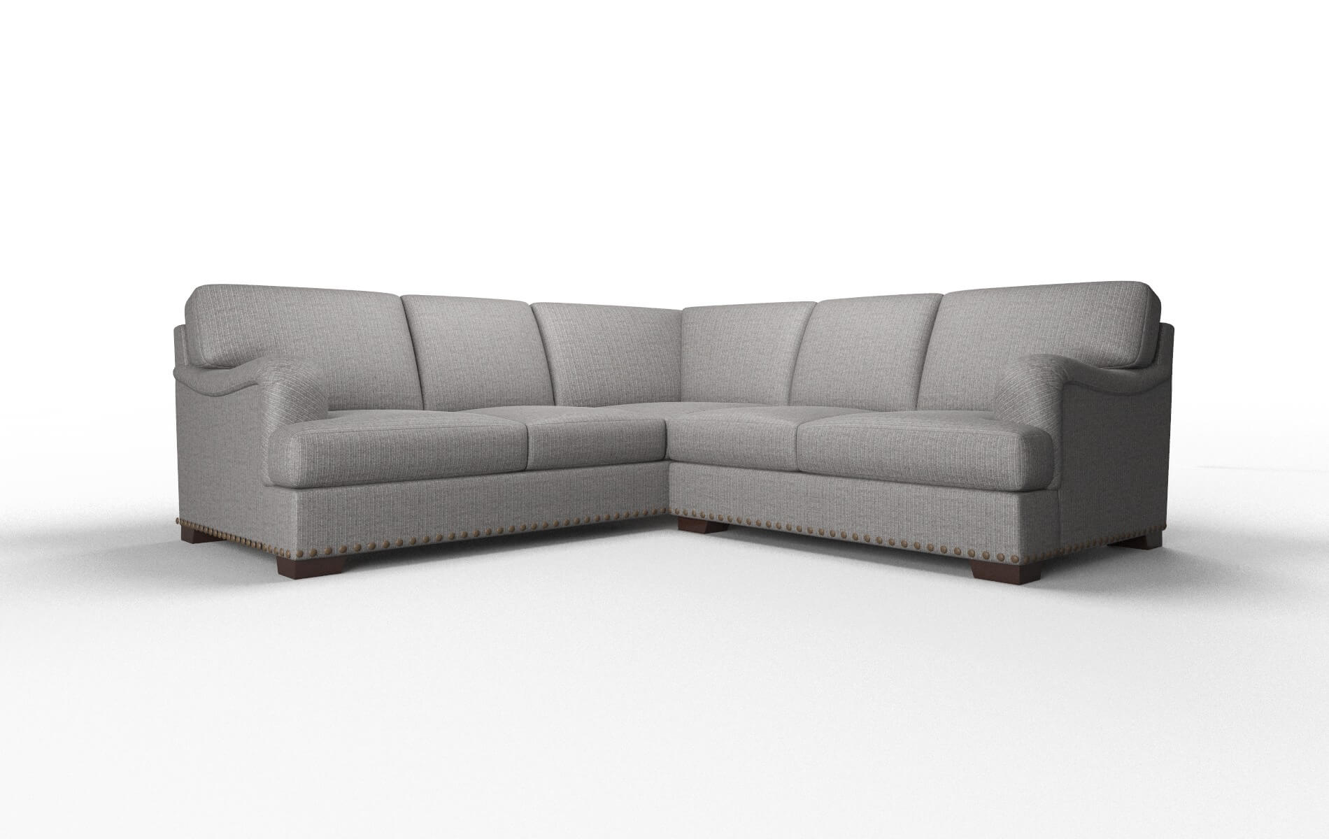 Brighton Avenger Zinc Sectional espresso legs