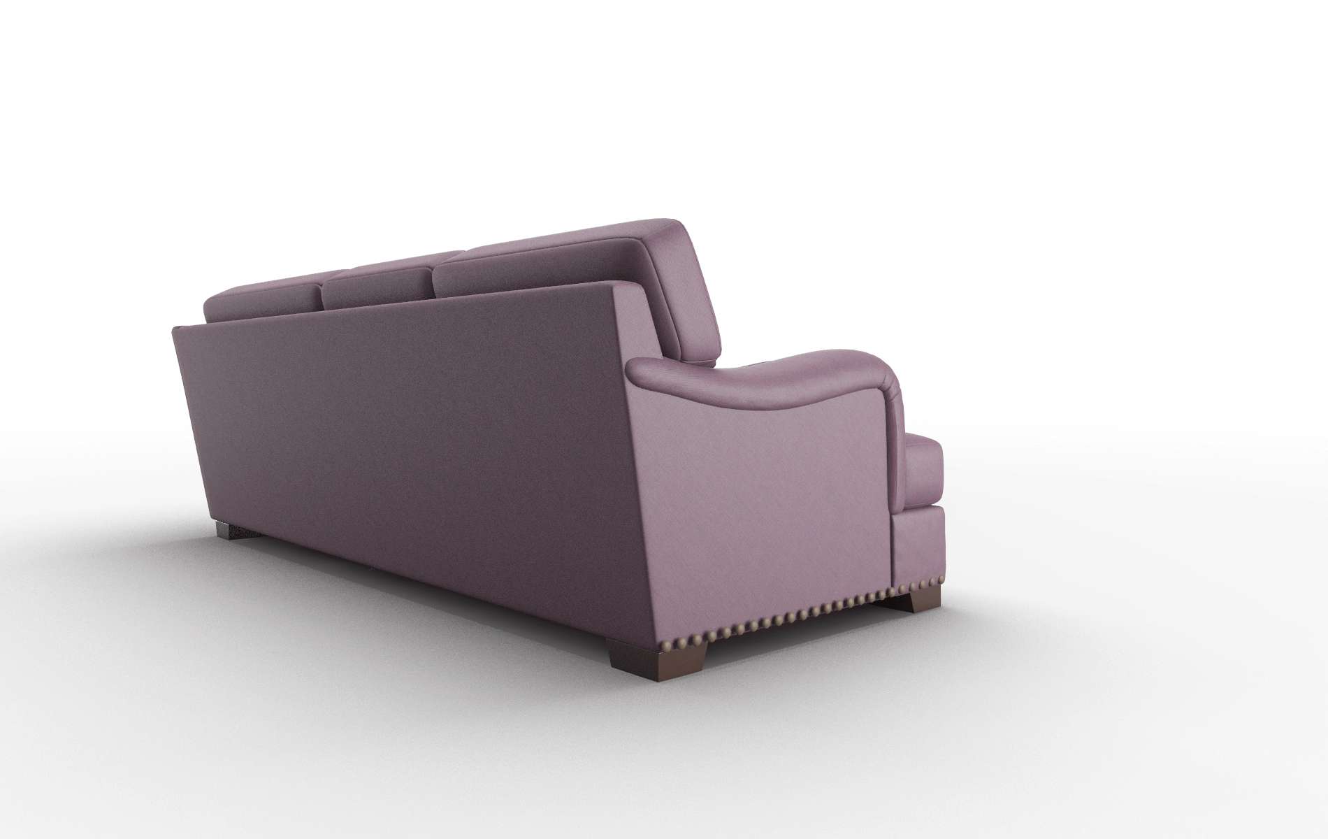 Brighton Bella Aubergine Sectional espresso legs 3