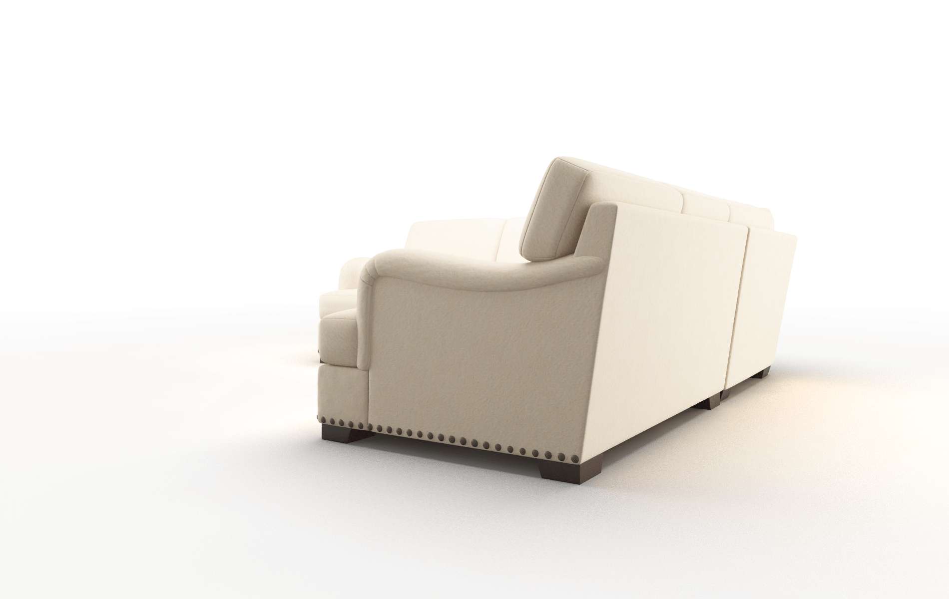 Brighton Bella Buckwheat Sectional espresso legs 4