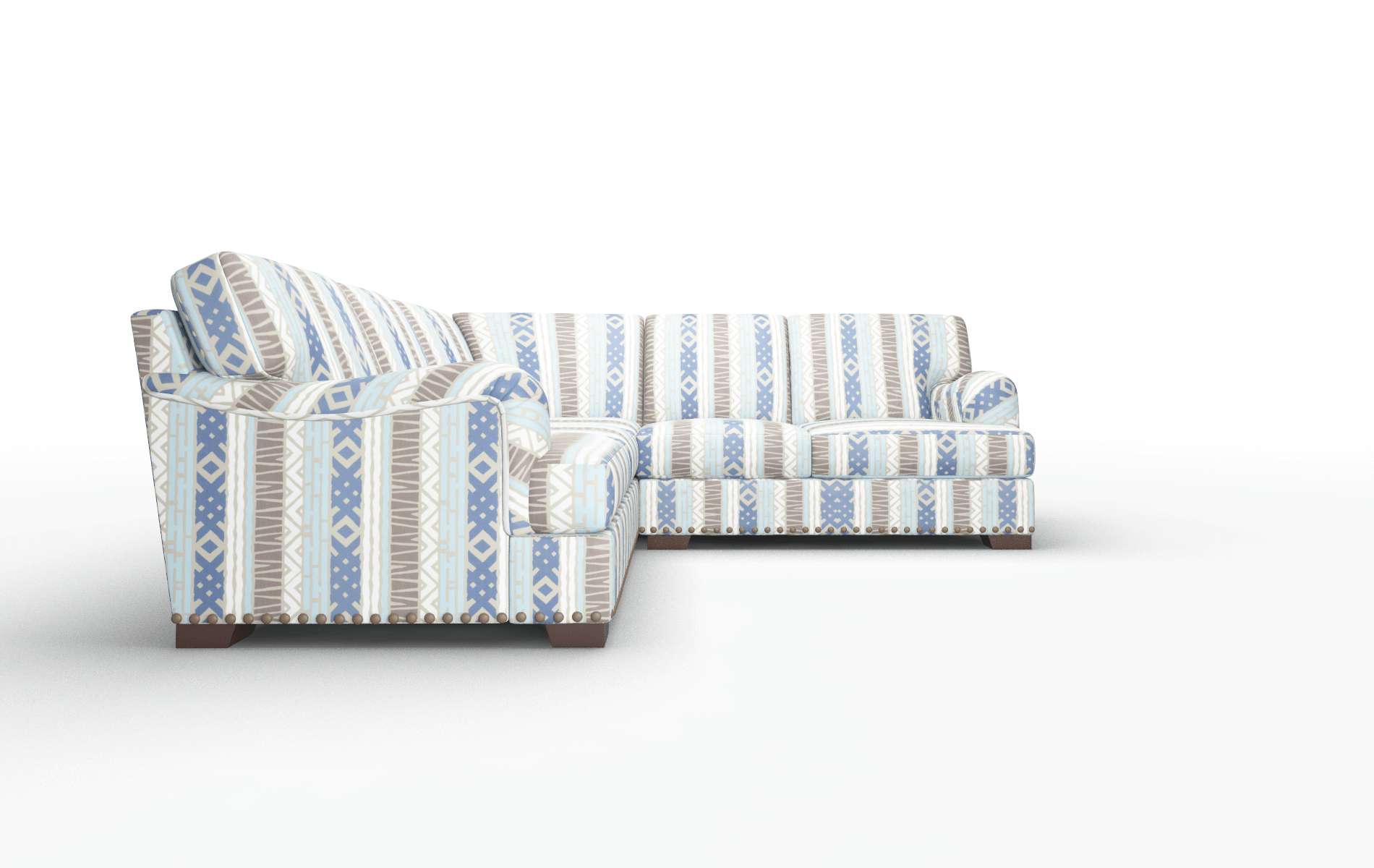 Brighton Bodhi Indigo Sectional espresso legs 2