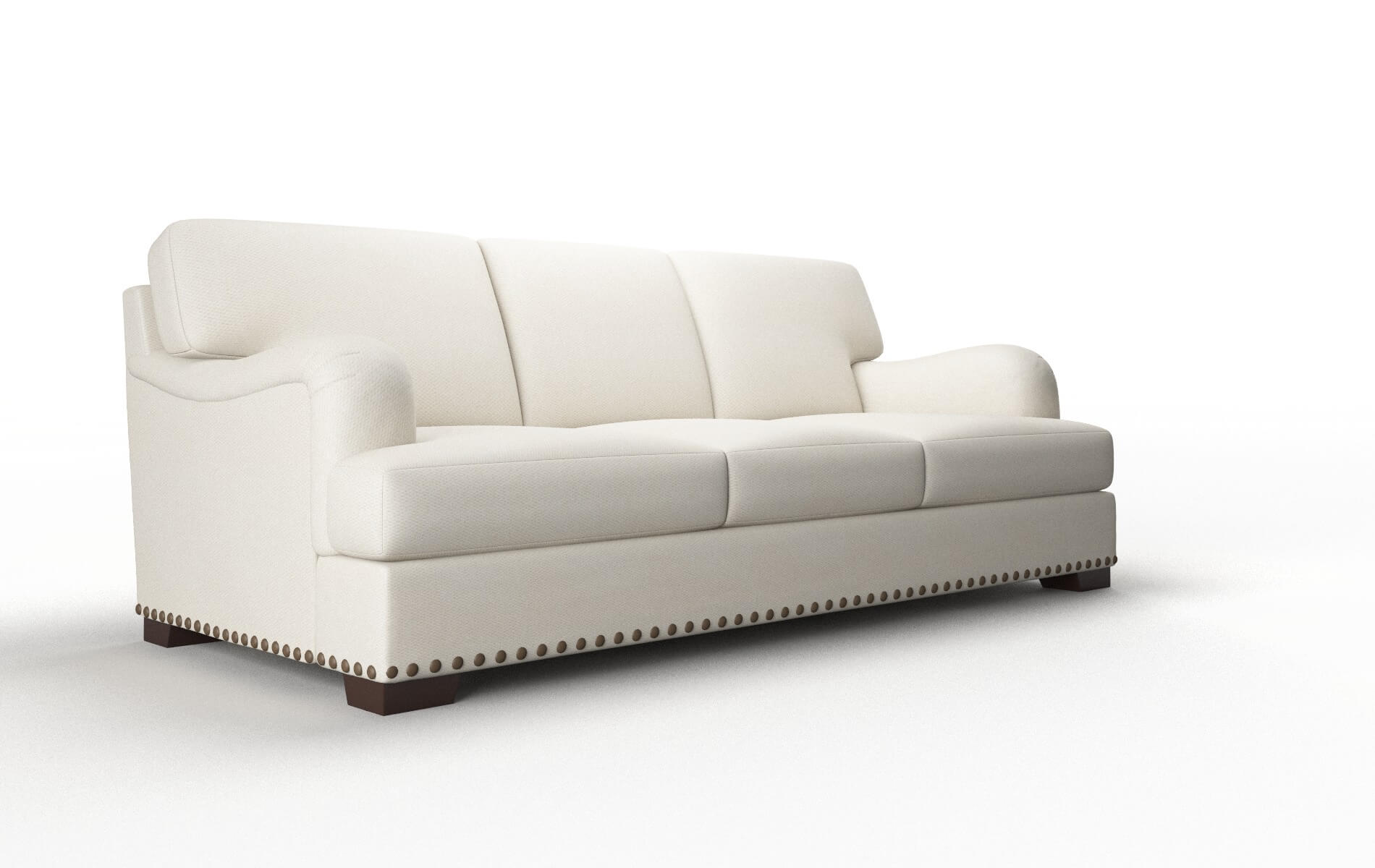 Brighton Bungalow Ivory Sofa espresso legs 2