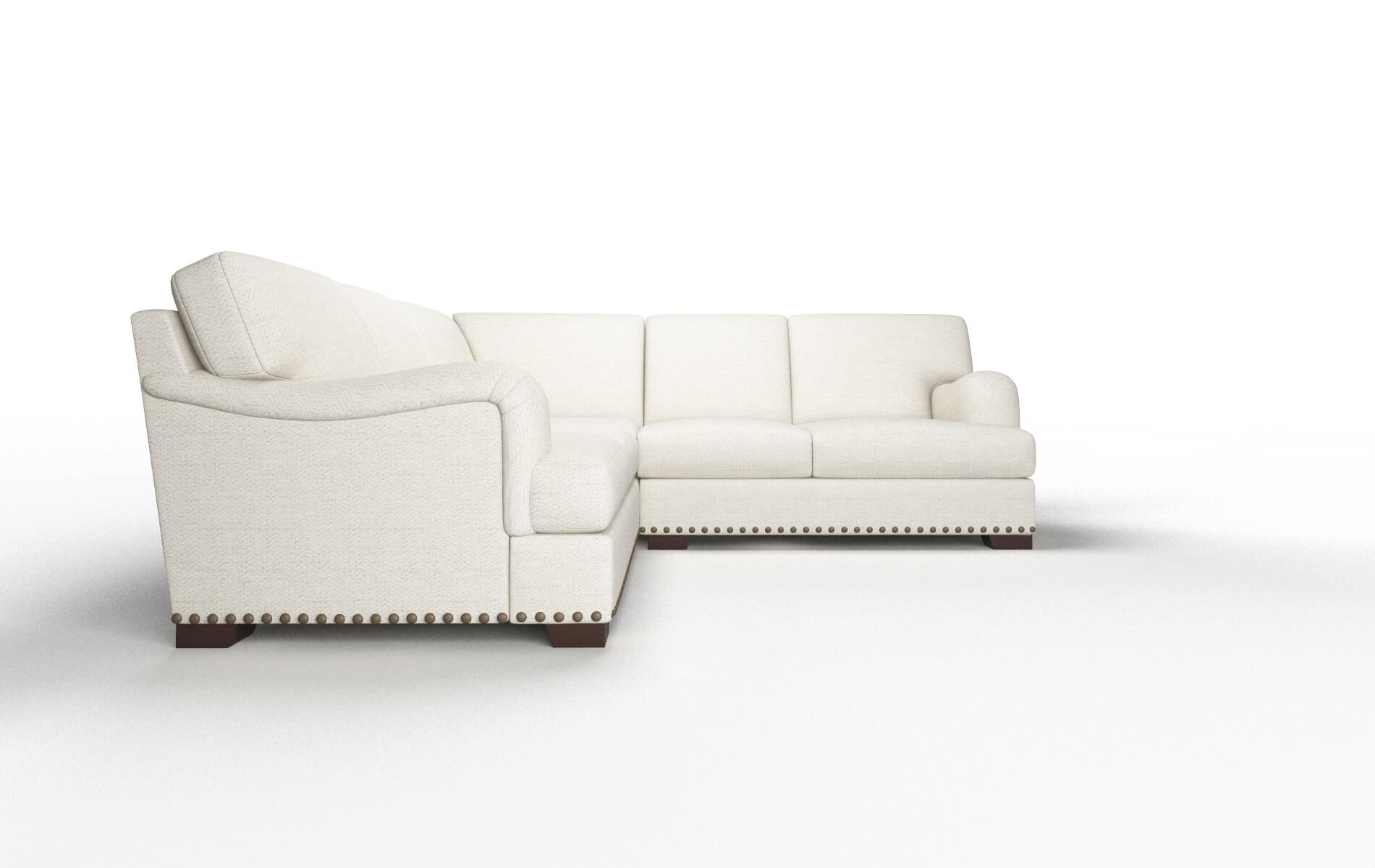 Brighton Catalina Linen Sectional espresso legs 2