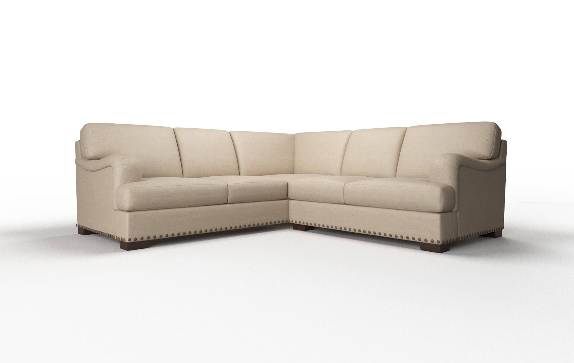 Brighton Chance Platinum Sectional espresso legs 1