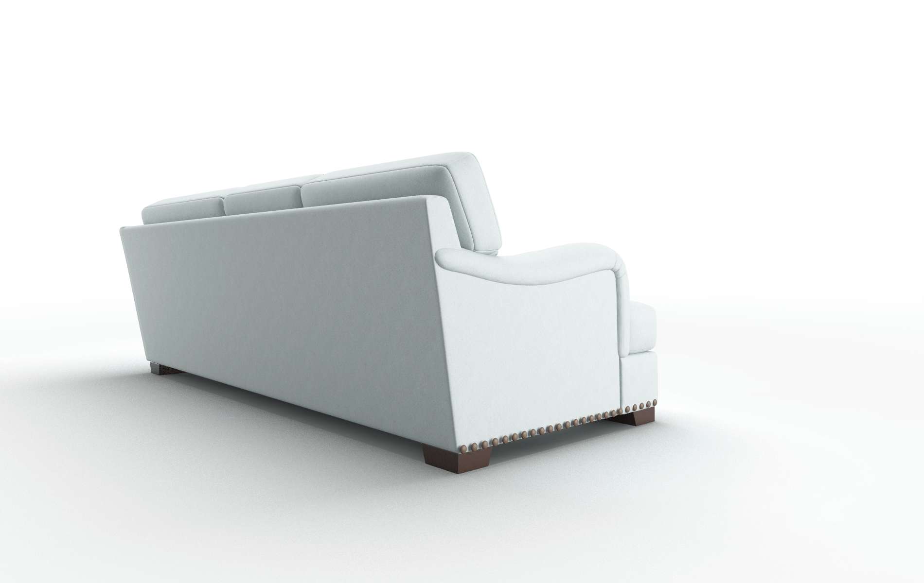 Brighton Clyde Cornflower Sectional espresso legs 3