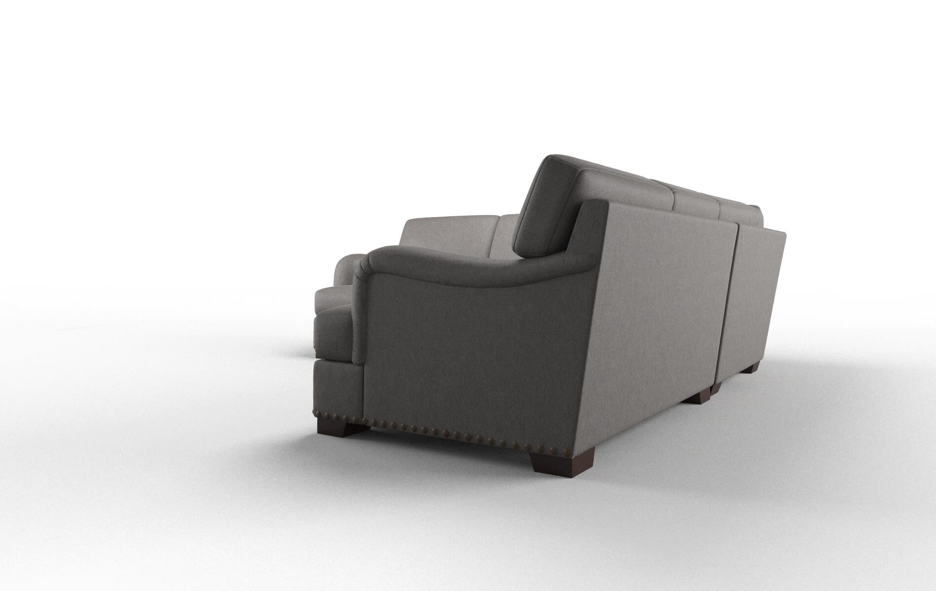 Brighton Cosmo Charcoal Sectional espresso legs 4