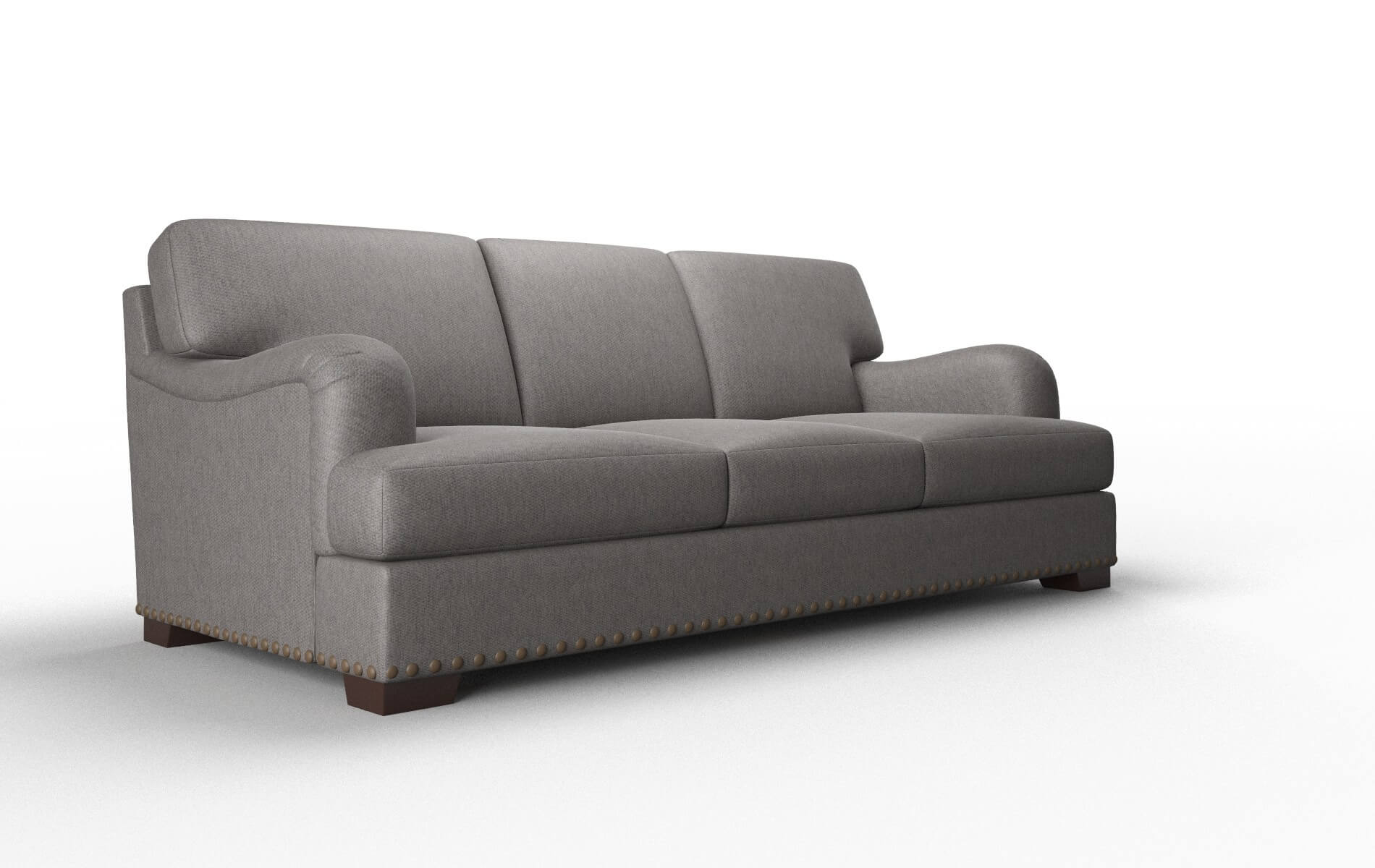 Brighton Cosmo Charcoal Sofa espresso legs 2