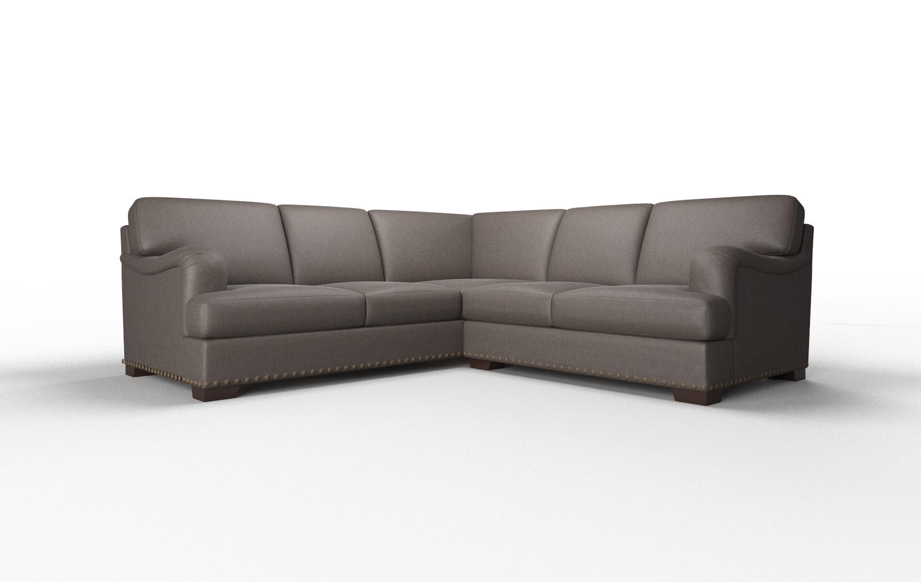 Brighton Cosmo chocolate Sectional Espresso Legs  1