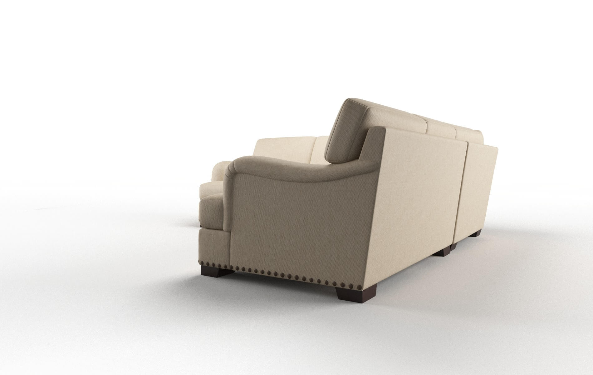 Brighton Cosmo Fawn Sectional espresso legs 4