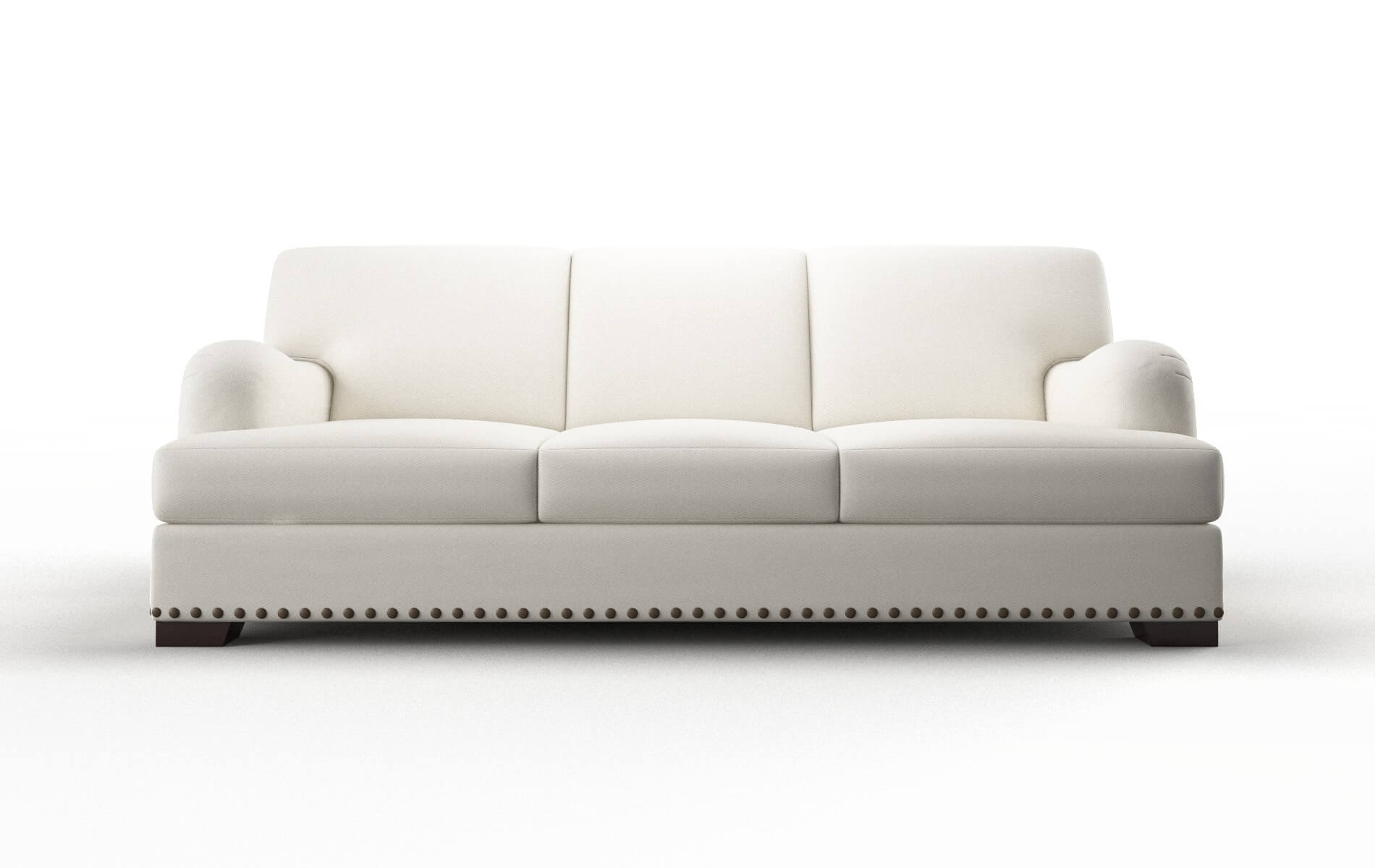 Brighton Cosmo Ivory Sofa espresso legs 1
