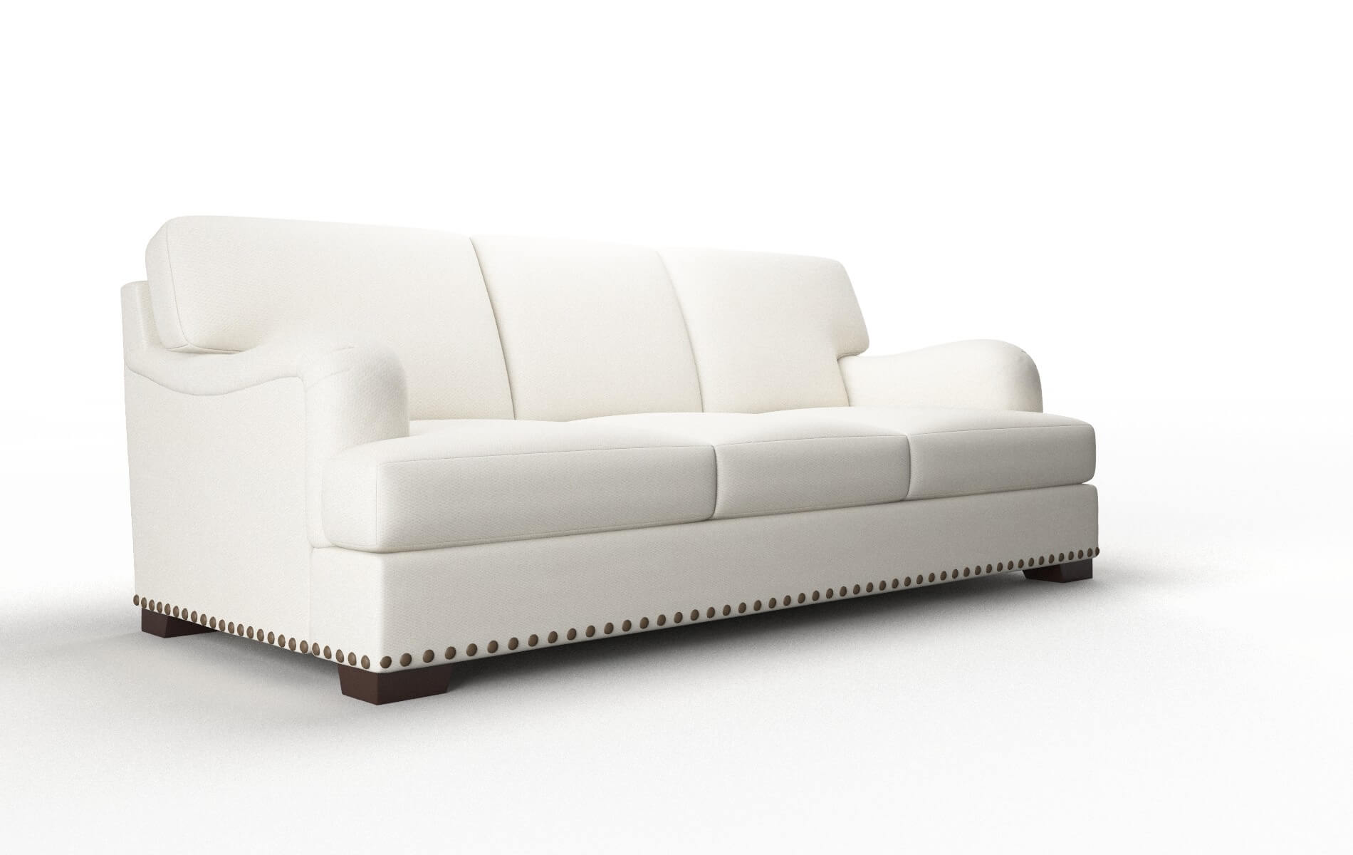 Brighton Cosmo Ivory Sofa espresso legs 2