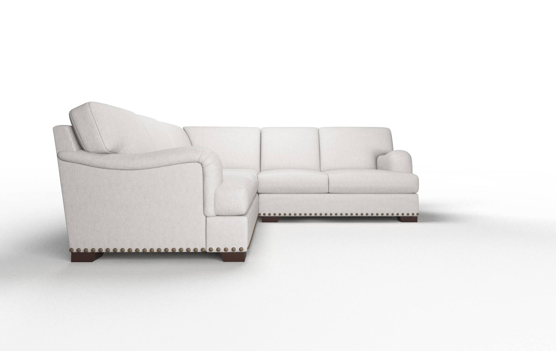 Brighton Cosmo Silver Sectional espresso legs 2