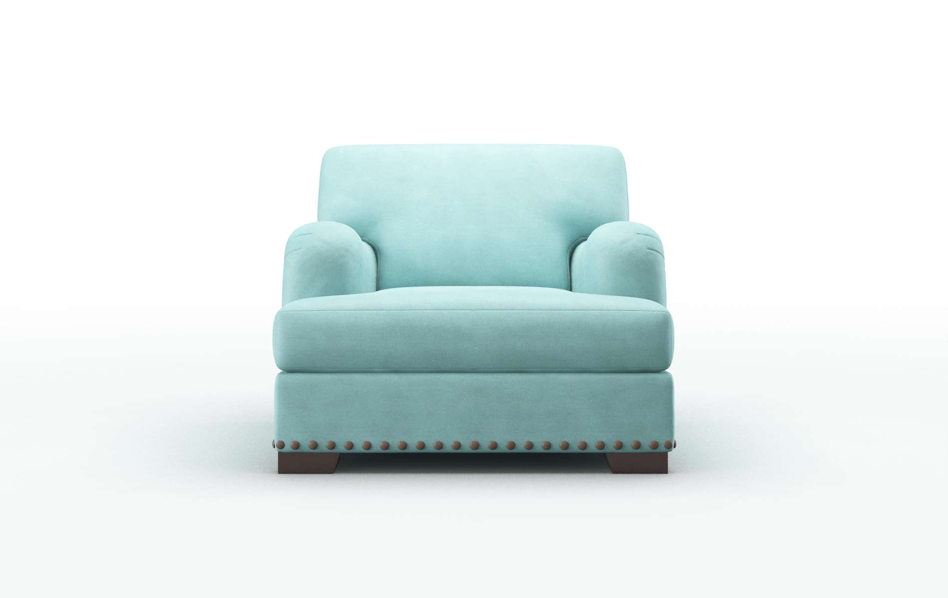 Brighton Curious turquoise Chair Espresso Legs  1