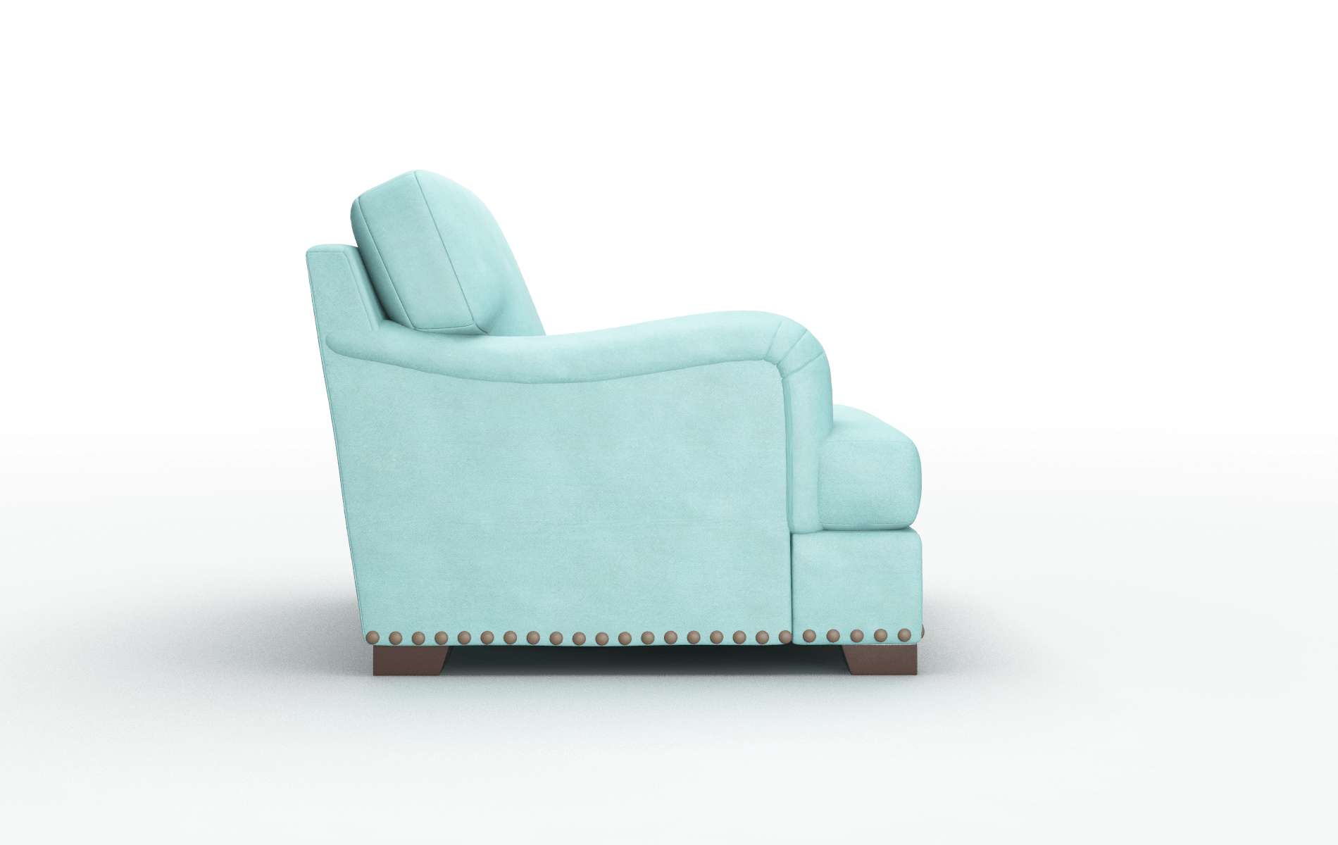 Brighton Curious Turquoise Chair espresso legs 3
