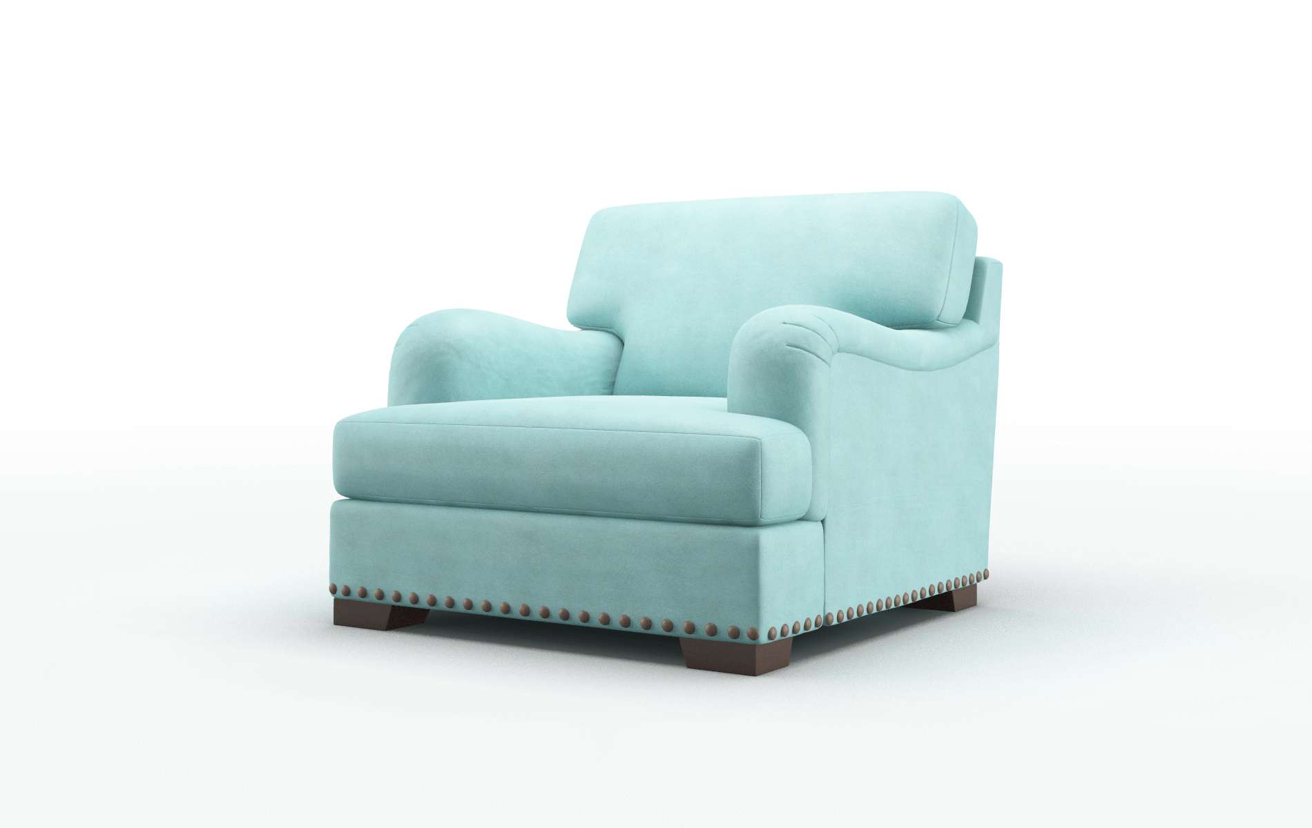 Brighton Curious Turquoise Chair espresso legs 4