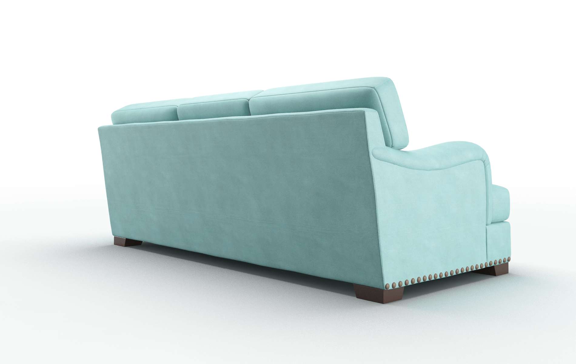 Brighton Curious Turquoise Sofa espresso legs 5
