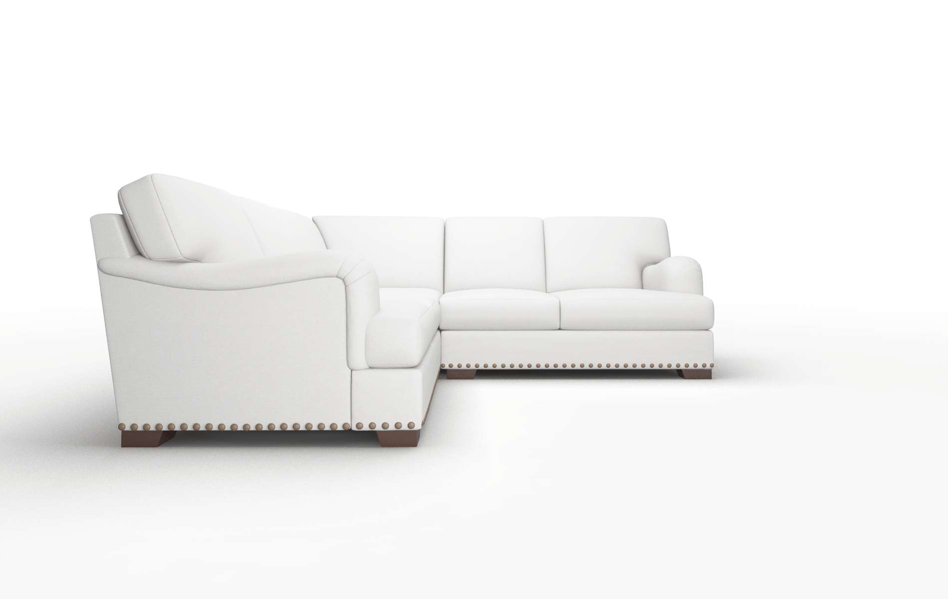 Brighton Dawson Platinum Sectional espresso legs 2