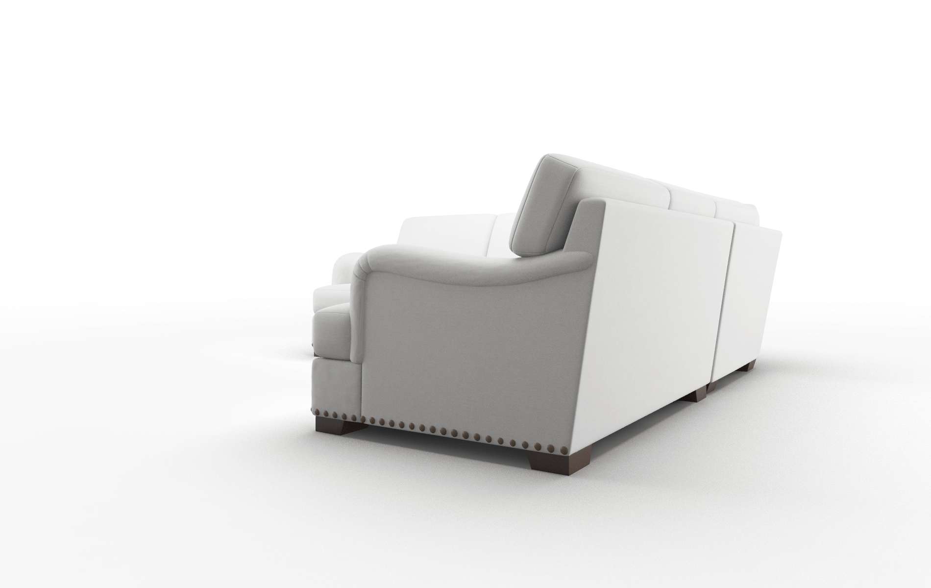 Brighton Dawson Platinum Sectional espresso legs 4