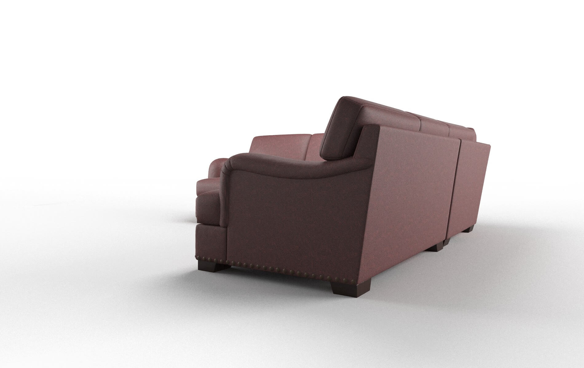 Brighton Derby Berry Sectional espresso legs 4