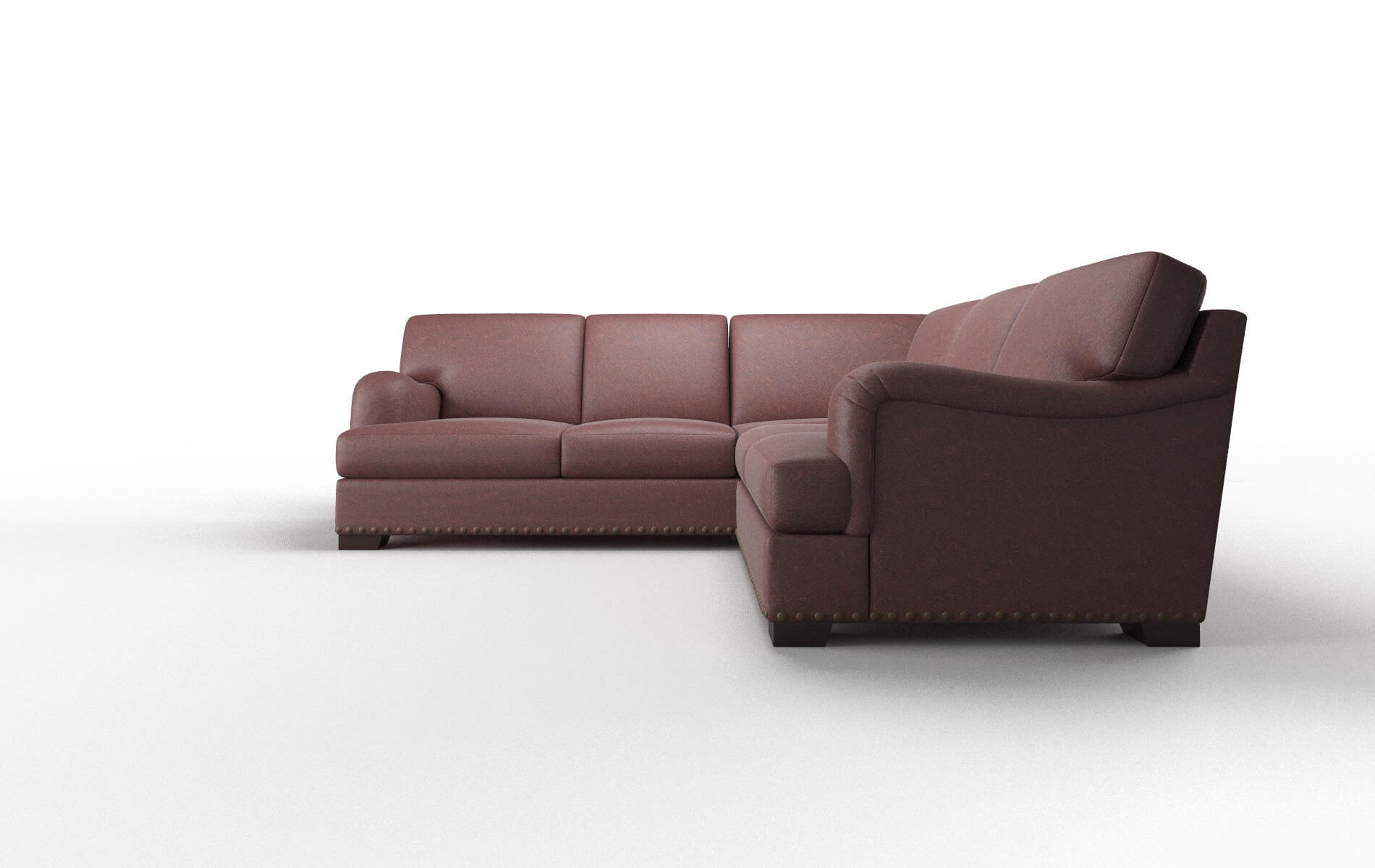 Brighton Derby Berry Sectional espresso legs 5