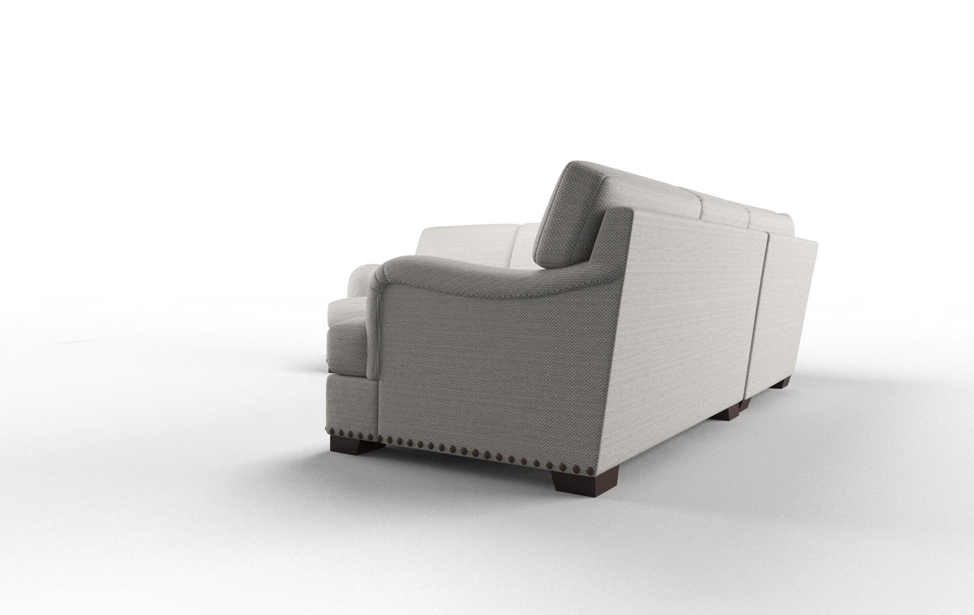 Brighton Derby Grey Sectional espresso legs 4