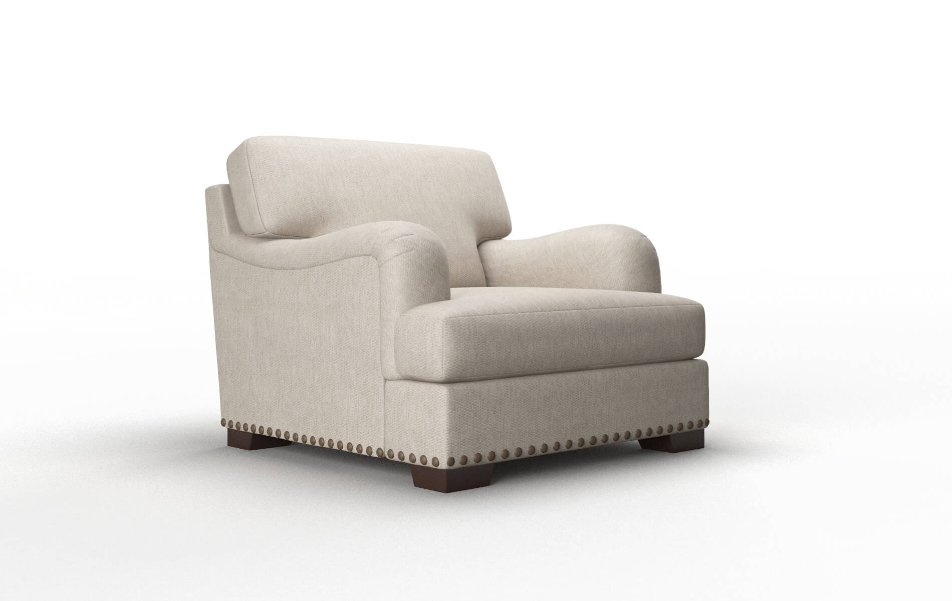 Brighton Derby Linen Chair espresso legs 2