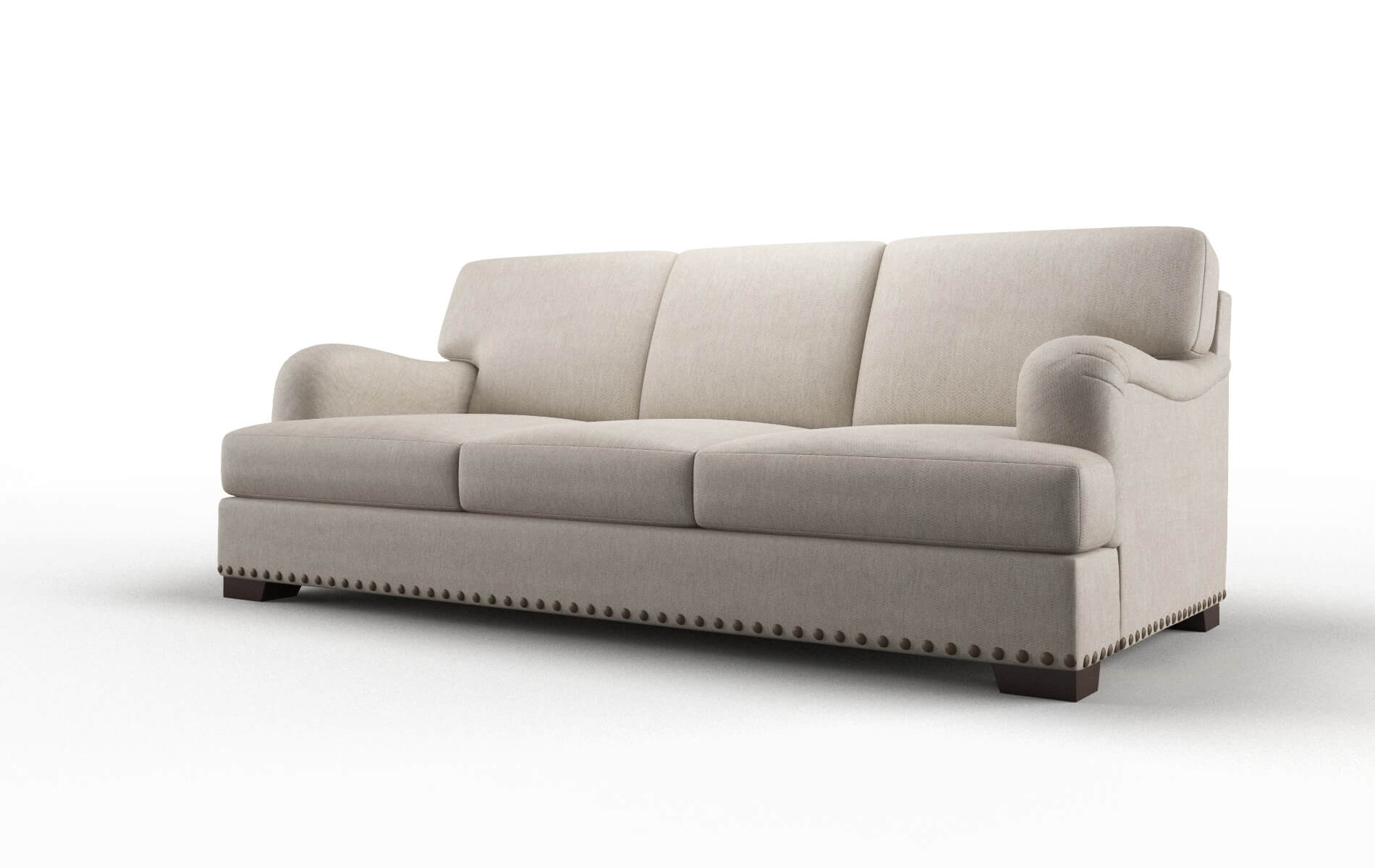 Brighton Derby Linen Sofa espresso legs 4