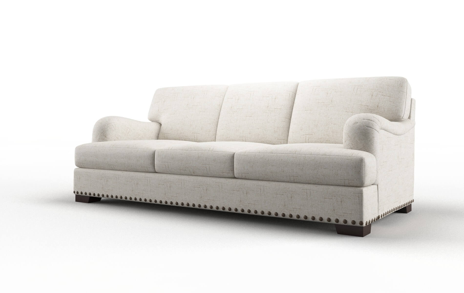 Brighton Derby Taupe Sofa espresso legs 4