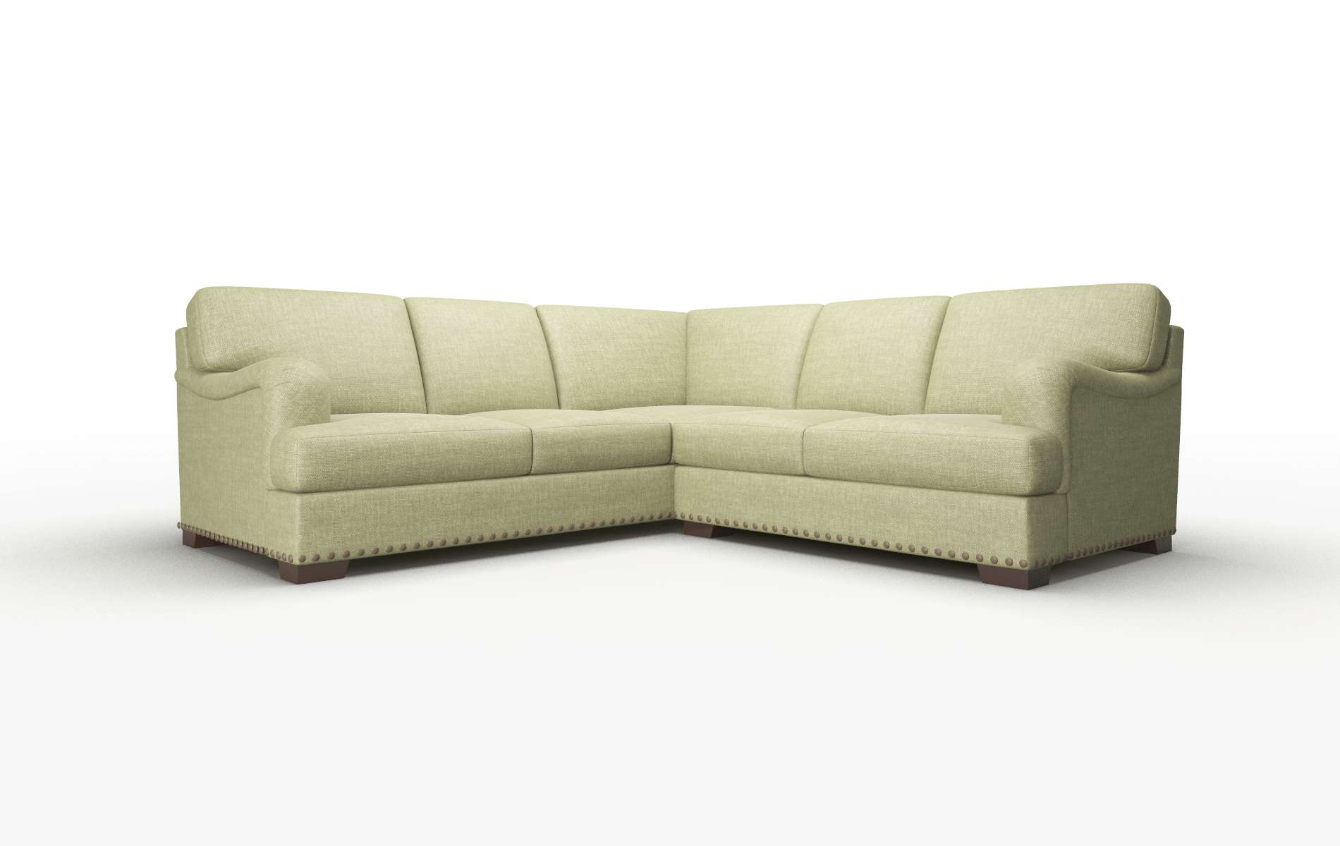 Brighton Durham Lime Sectional espresso legs 1