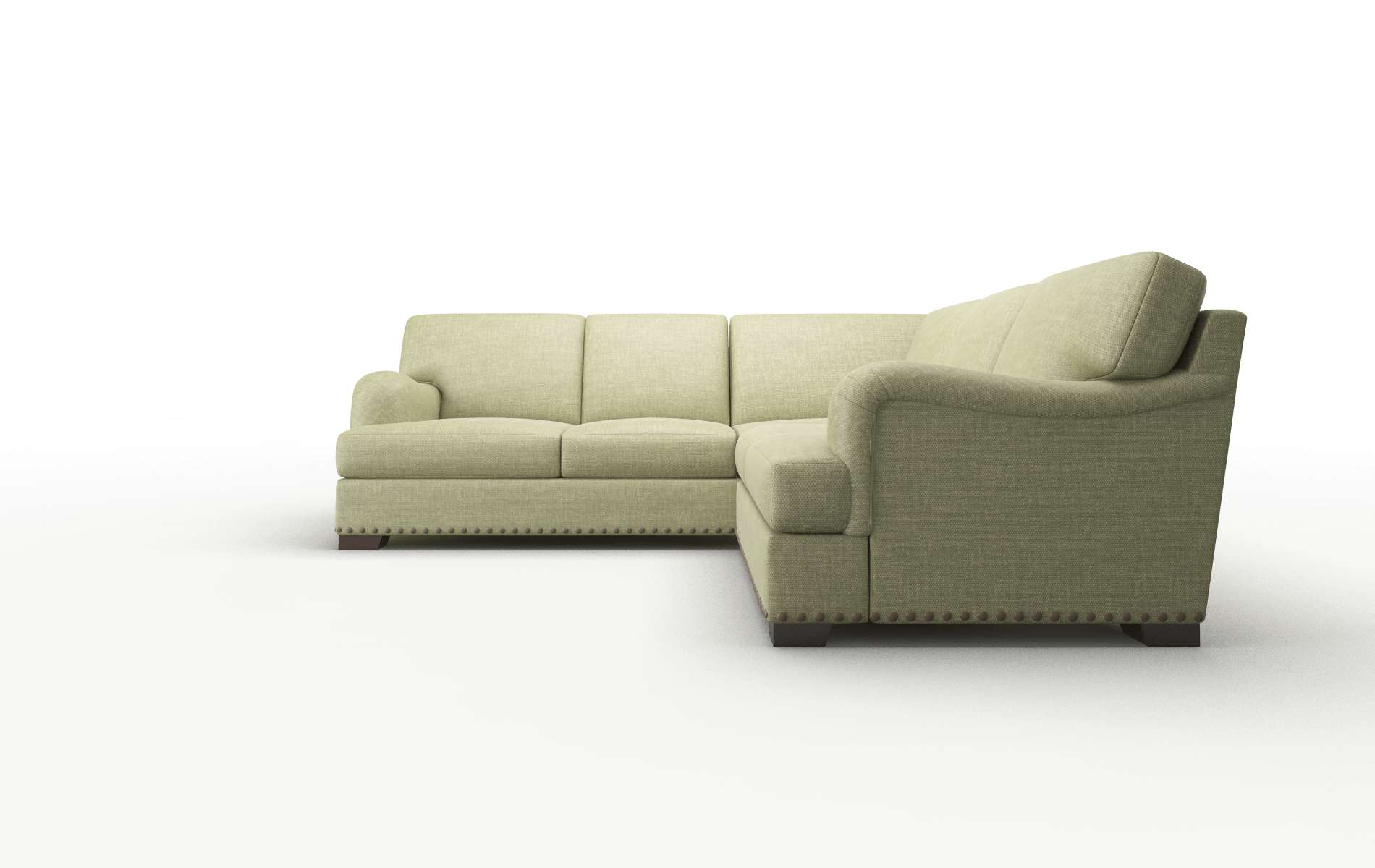 Brighton Durham Lime Sectional espresso legs 5