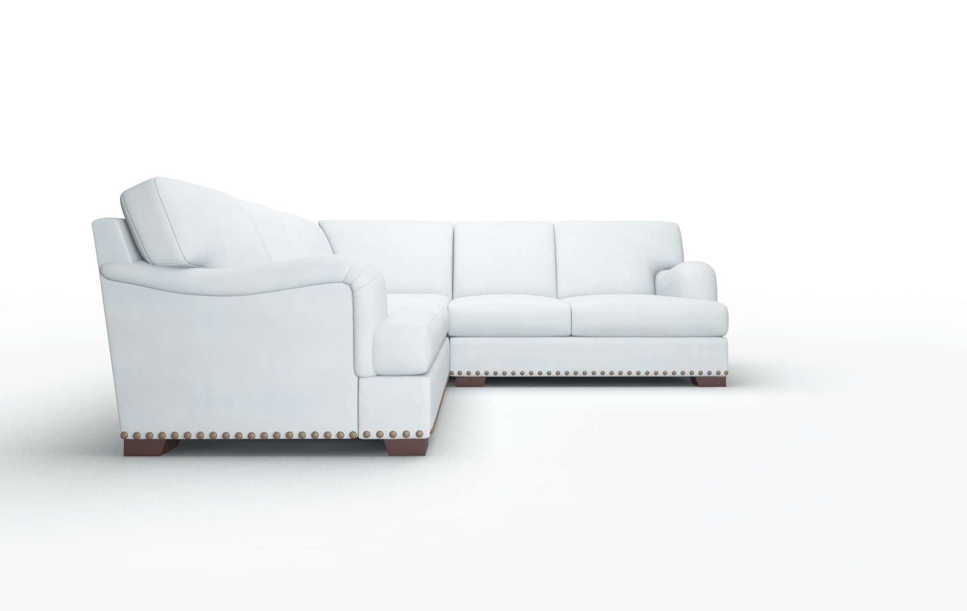 Brighton Hathaway Aqua Sectional espresso legs 2