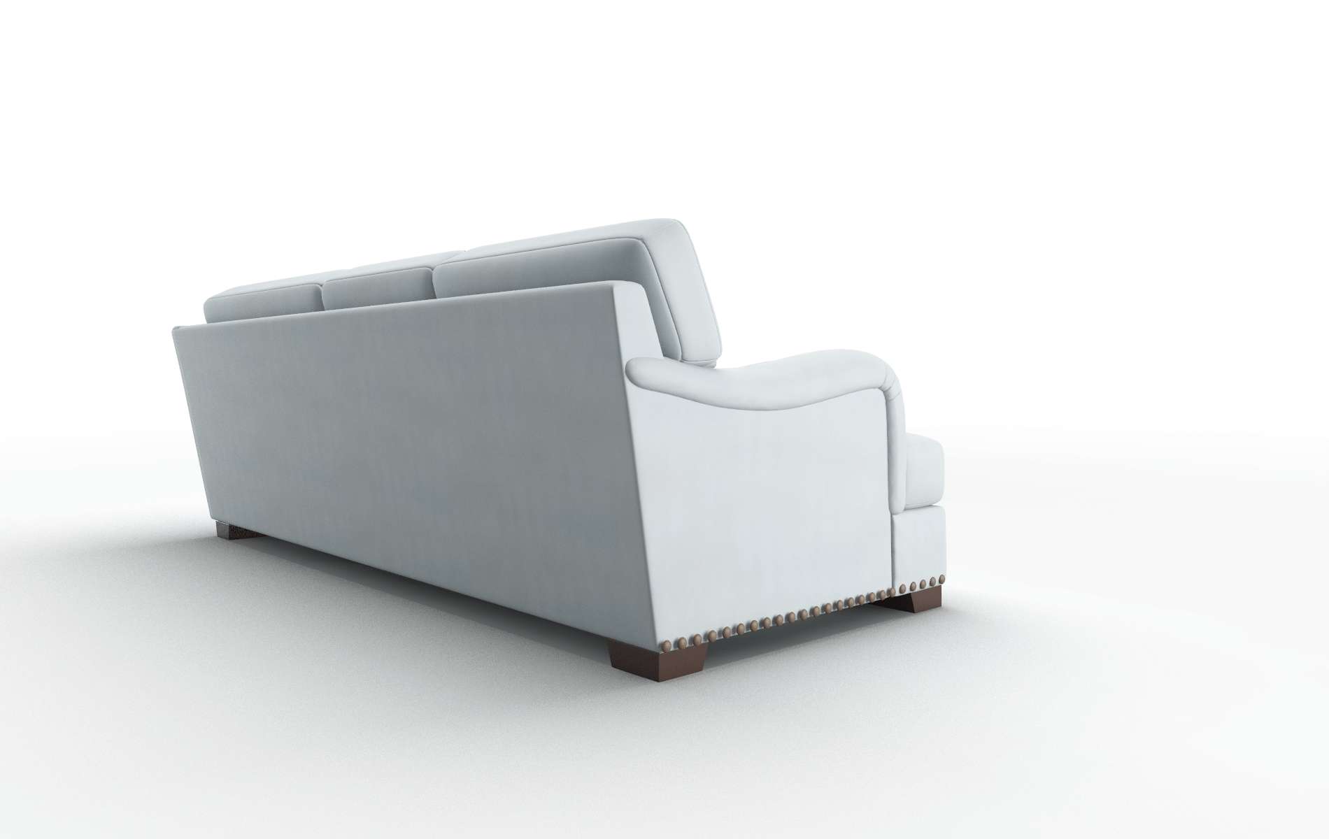 Brighton Hathaway Aqua Sectional espresso legs 3