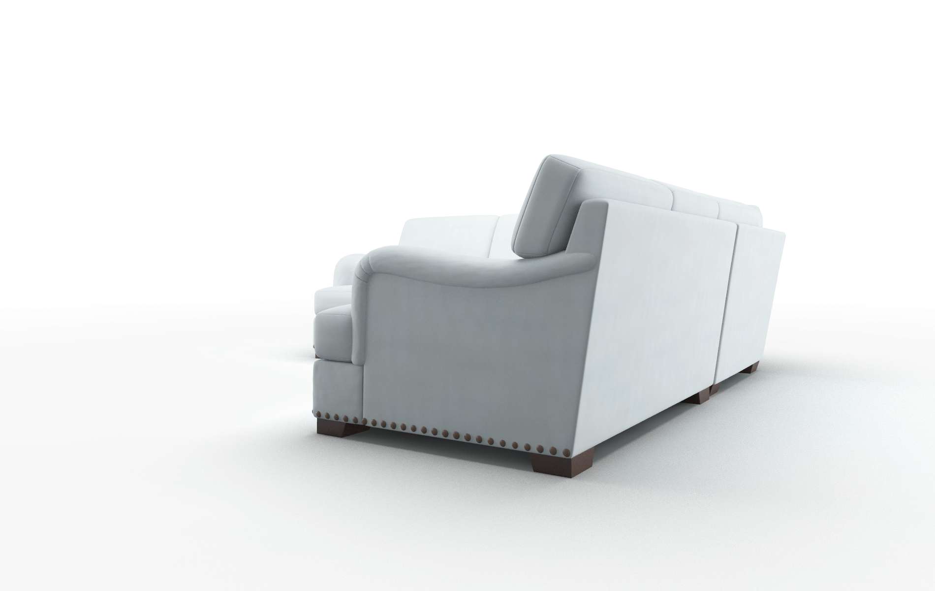 Brighton Hathaway Aqua Sectional espresso legs 4