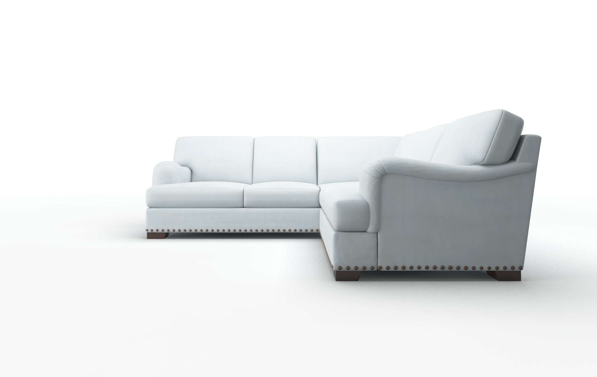 Brighton Hathaway Aqua Sectional espresso legs 5