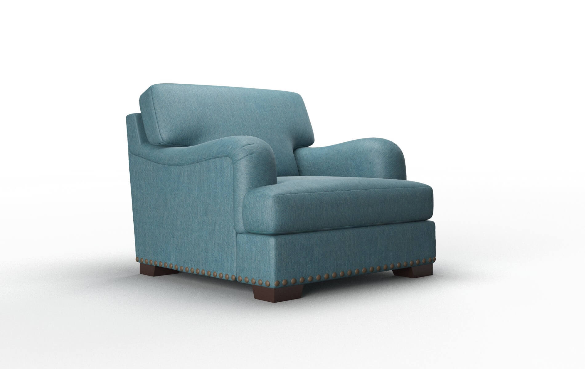 Brighton Hepburn Teal Chair espresso legs 2