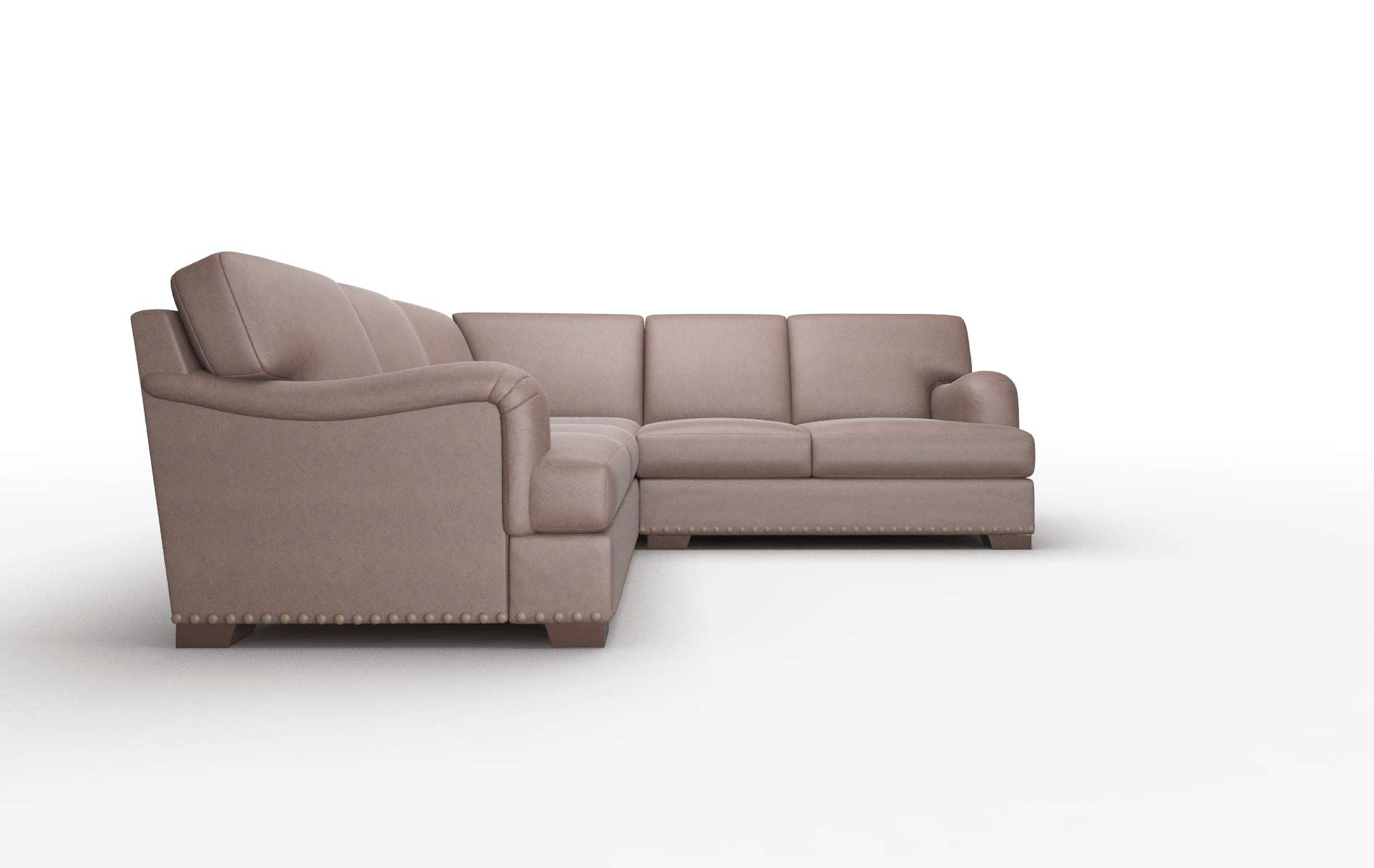 Brighton Insight Cafe Sectional espresso legs 2
