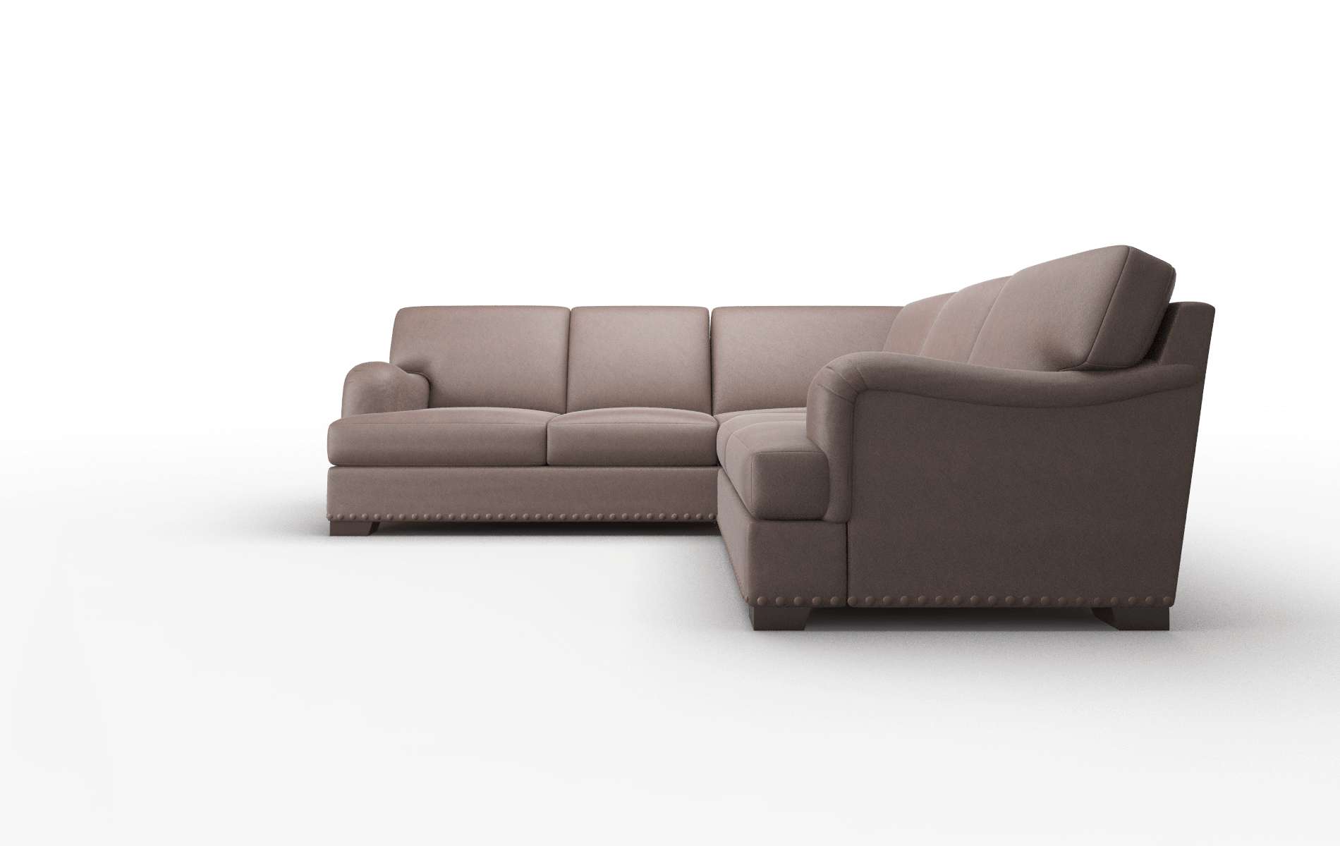 Brighton Insight Cafe Sectional espresso legs 5