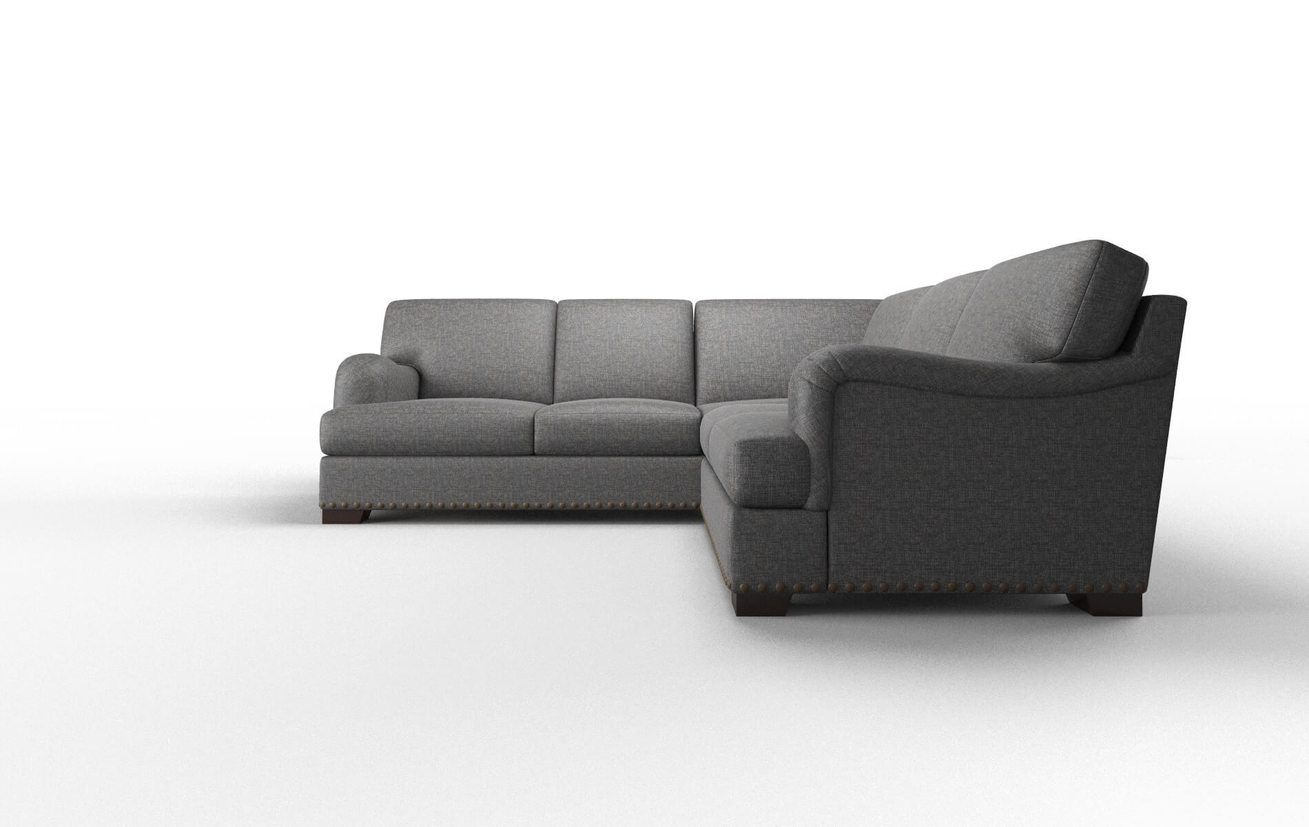 Brighton Insight Charcoal Sectional espresso legs 5