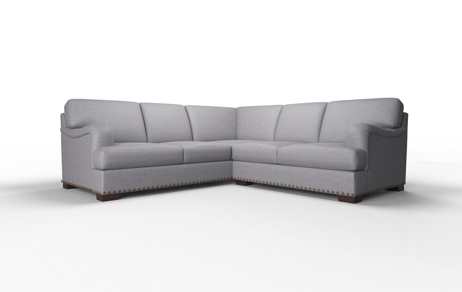 Brighton Insight denim Sectional Espresso Legs  1
