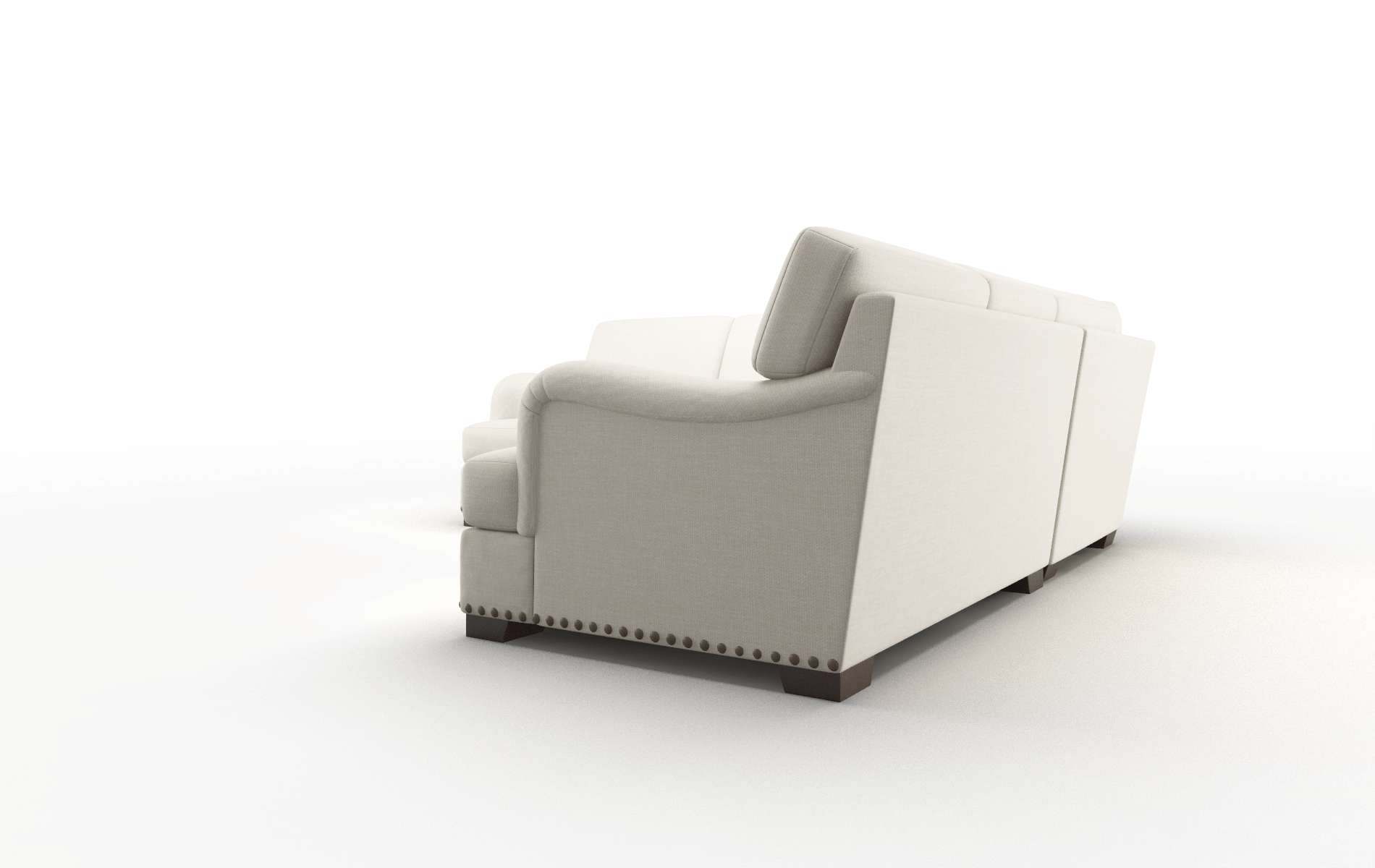 Brighton Keylargo Almond Sectional espresso legs 4