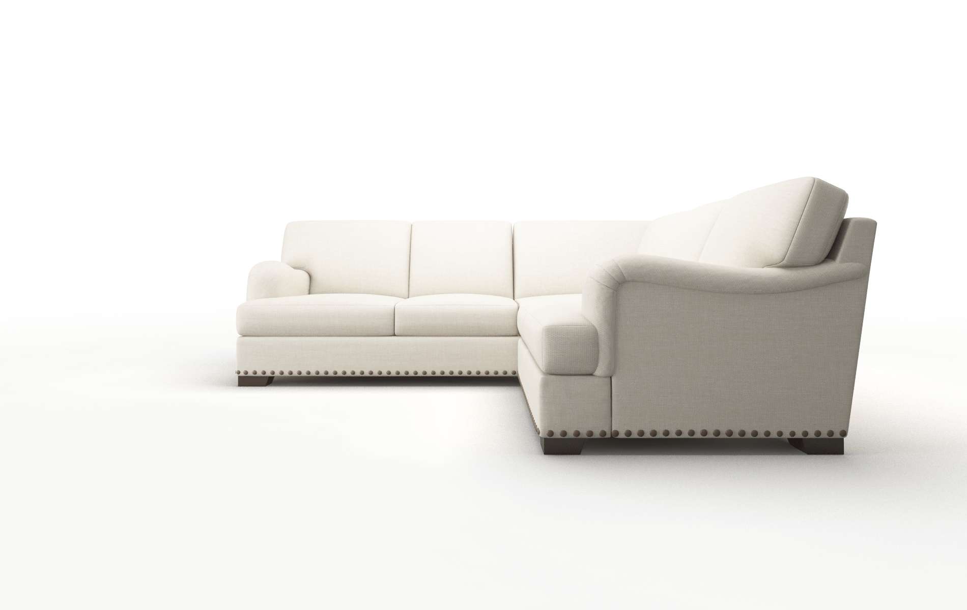Brighton Keylargo Almond Sectional espresso legs 5