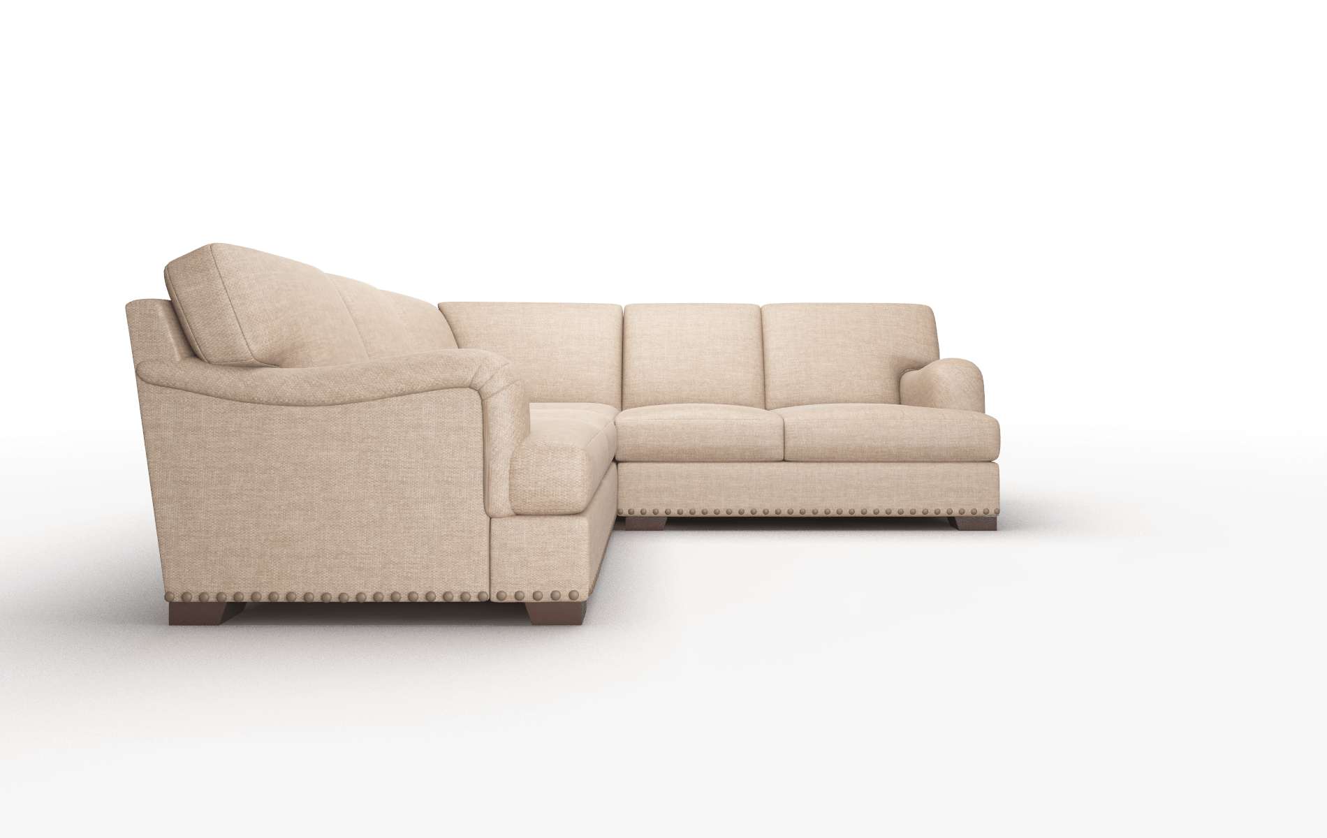 Brighton Keylargo Mink Sectional espresso legs 2