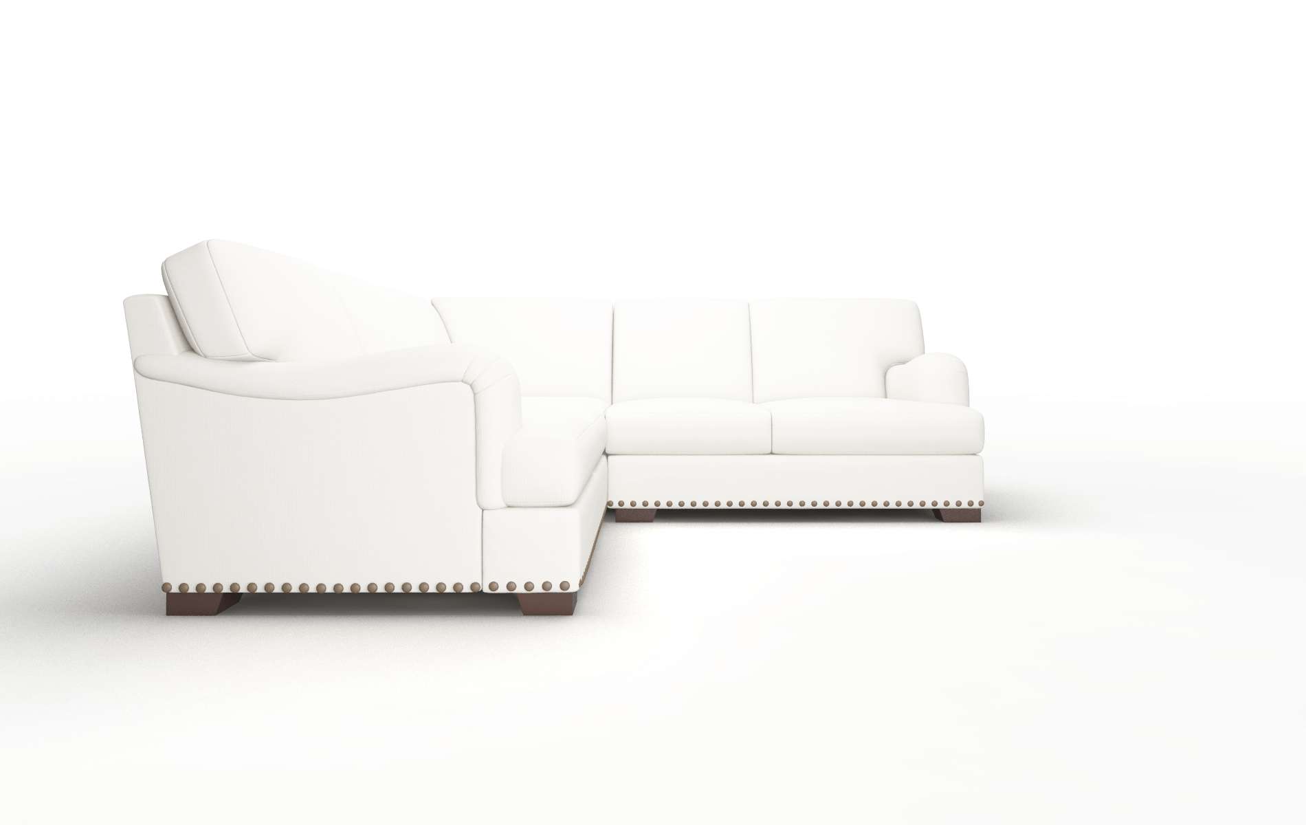 Brighton Keylargo Oatmeal Sectional espresso legs 2