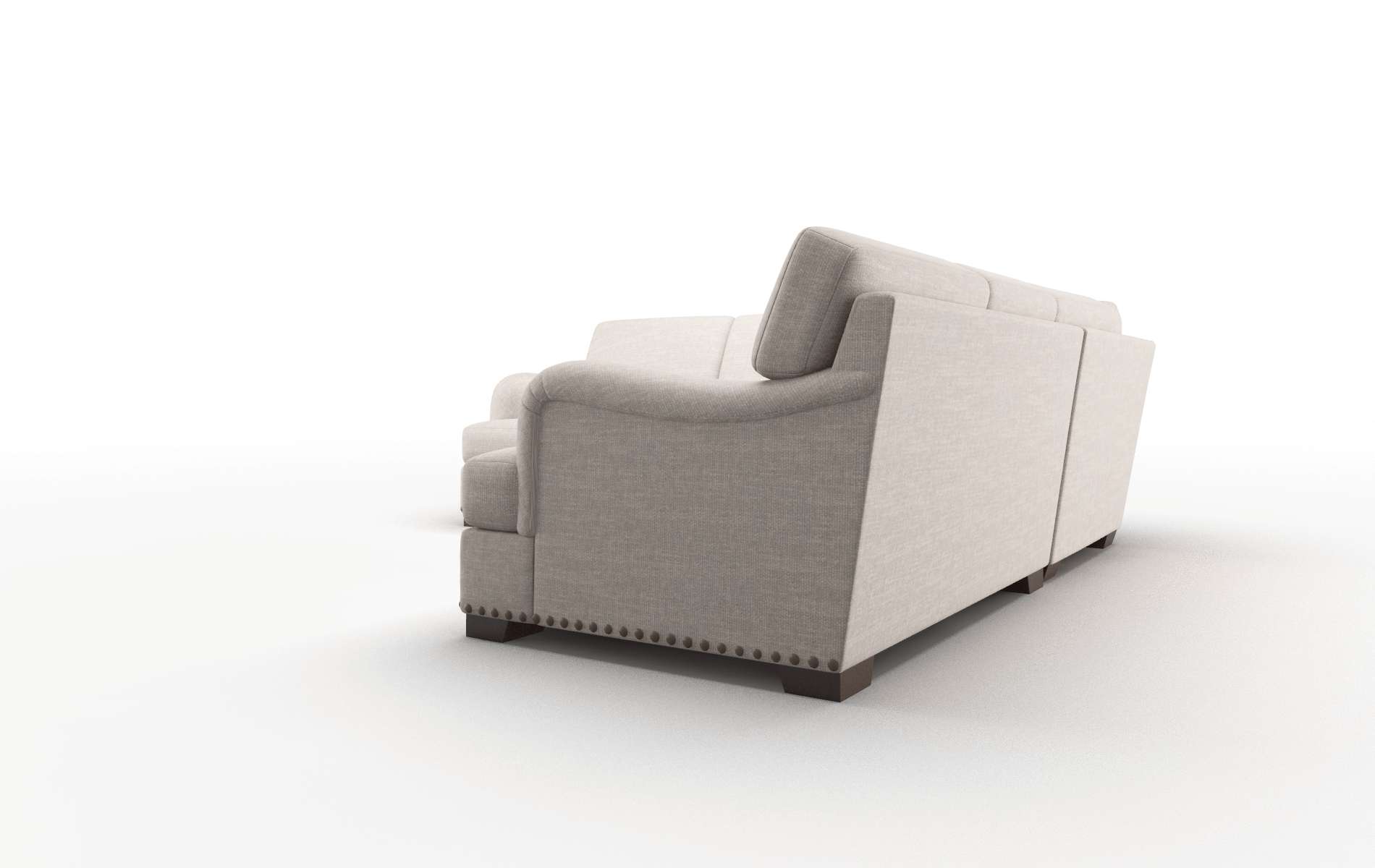 Brighton Keylargo Pumice Sectional espresso legs 4