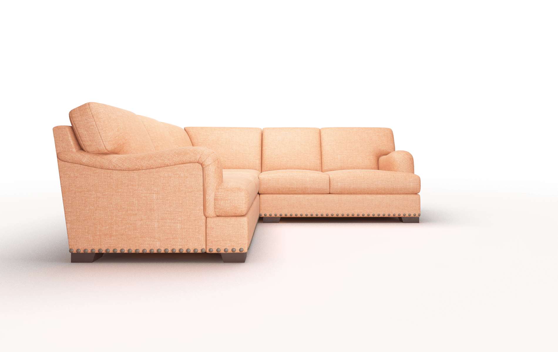 Brighton Keylargo Terracotta Sectional espresso legs 2